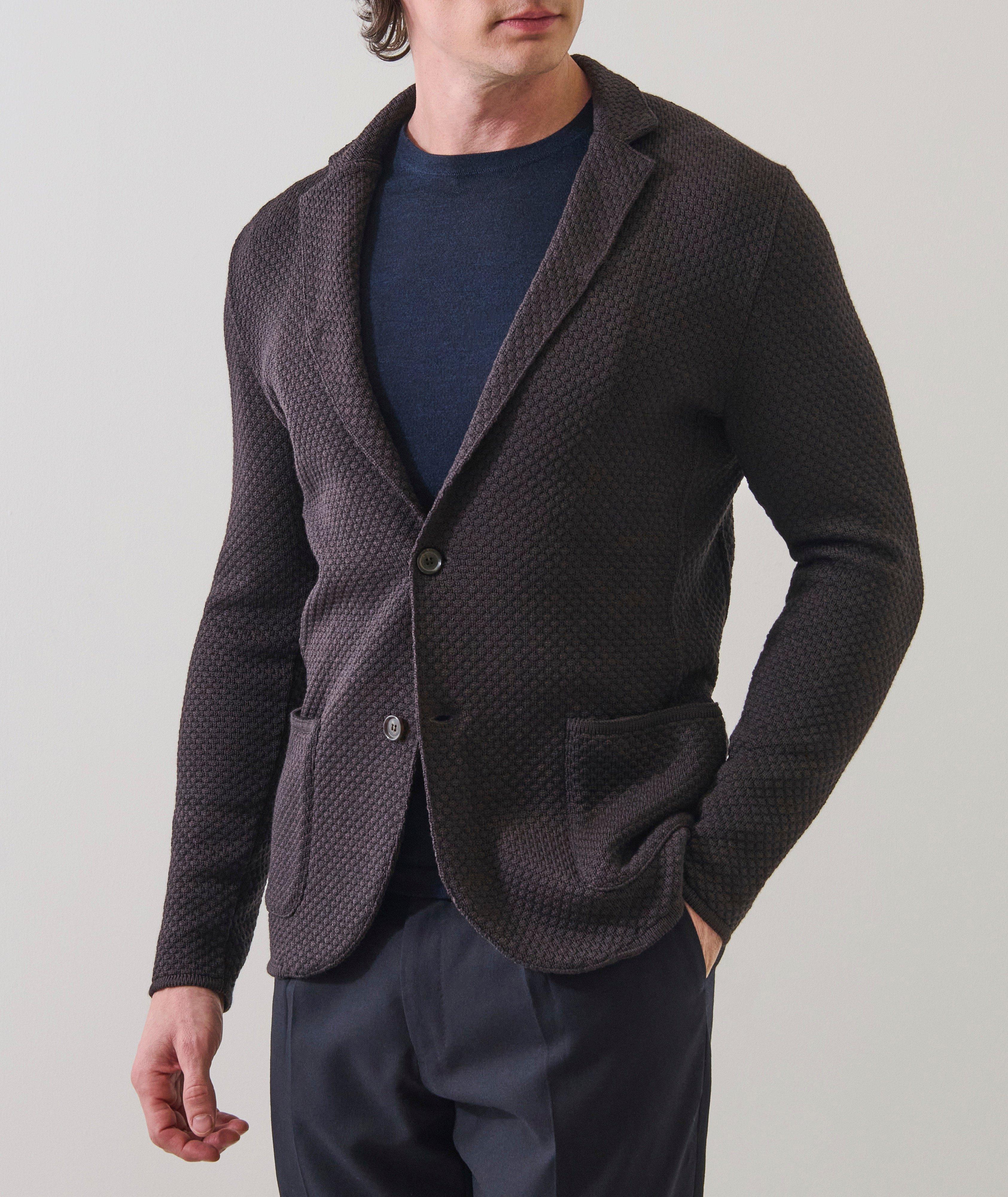 Veston sport tricot point bulle image 1