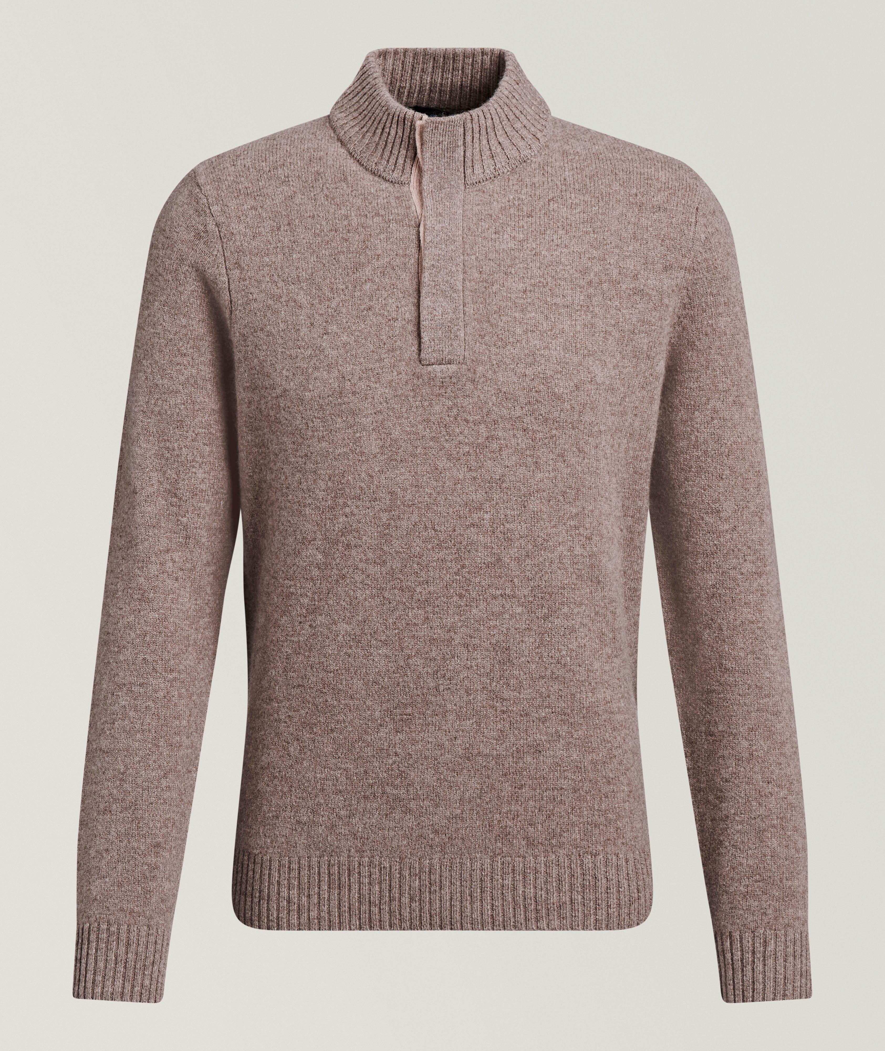 Superfine Lambswool Quarter-Button Sweater image 0
