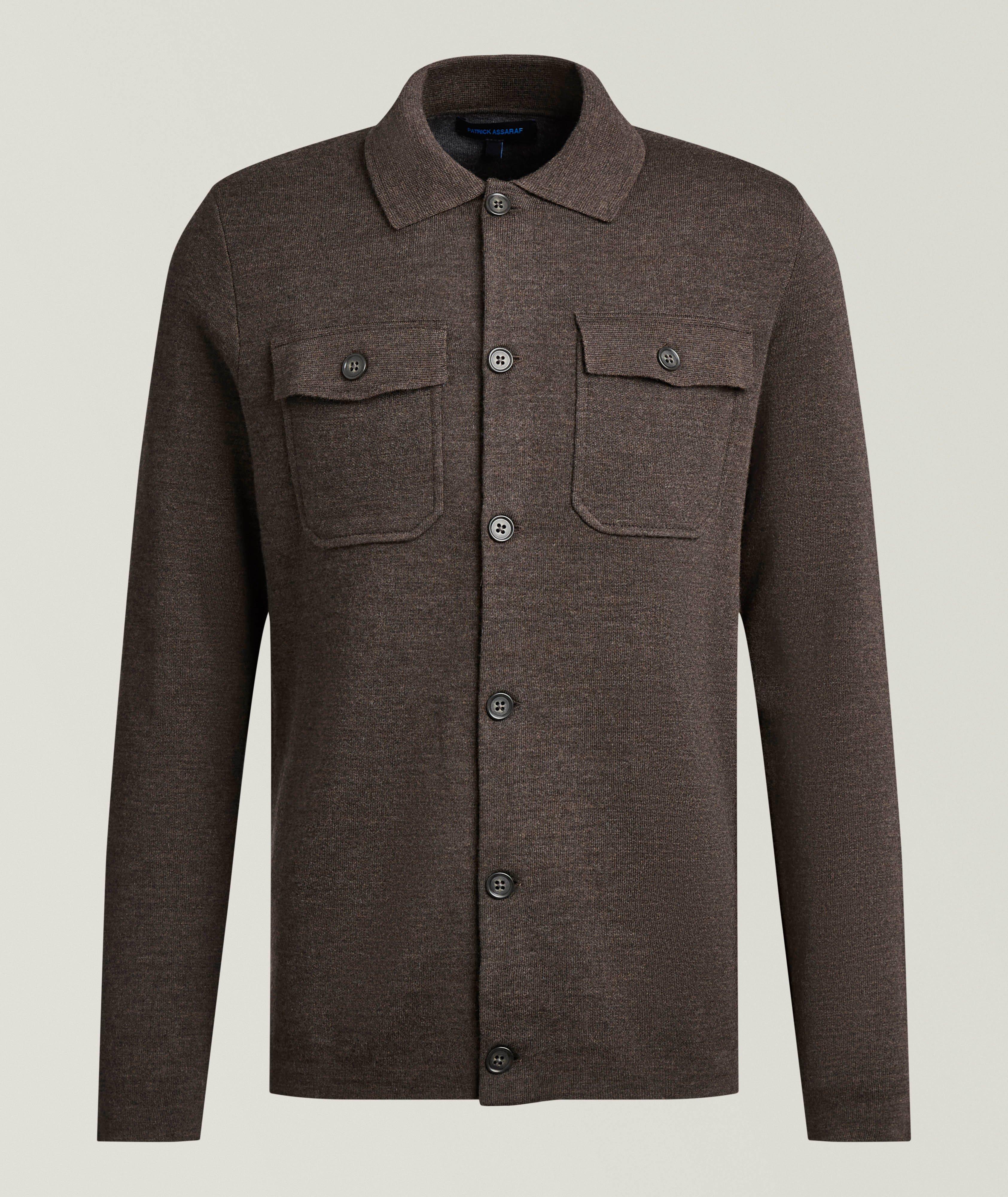 Patrick Assaraf Double Face Button-Front Knit Jacket