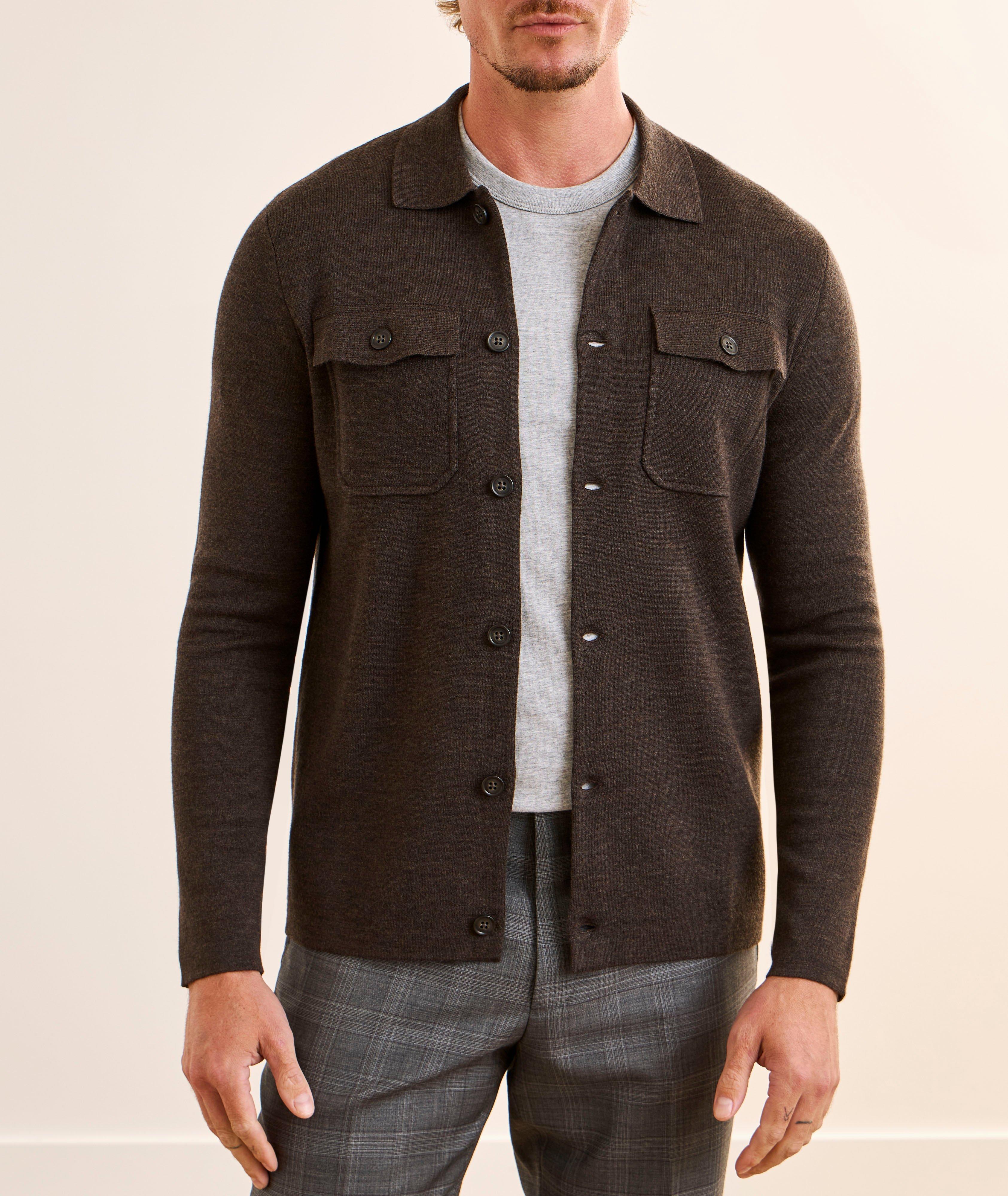 Double Face Button-Front Knit Jacket image 1