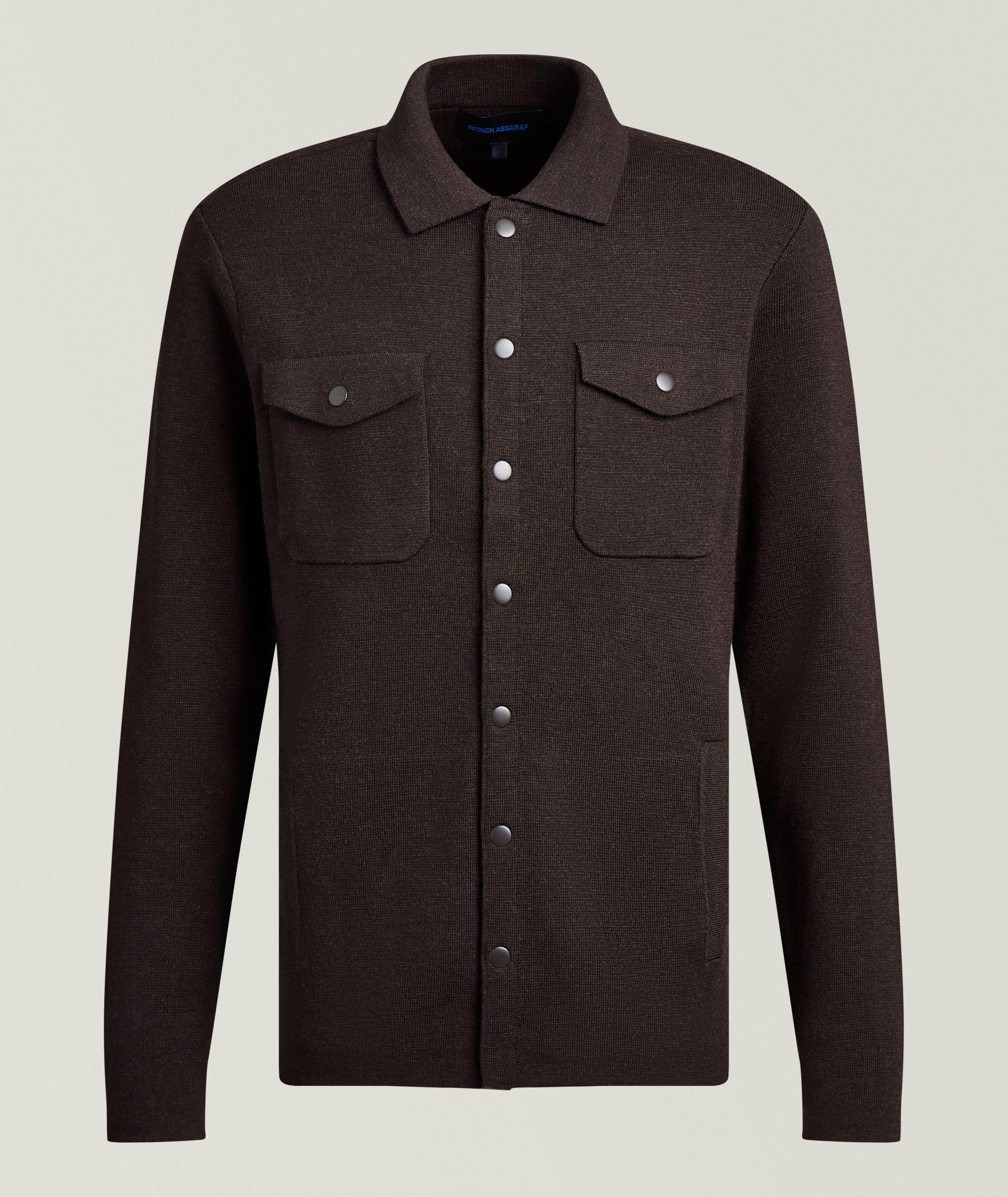 Patrick Assaraf Milano Stitch Snap Overshirt