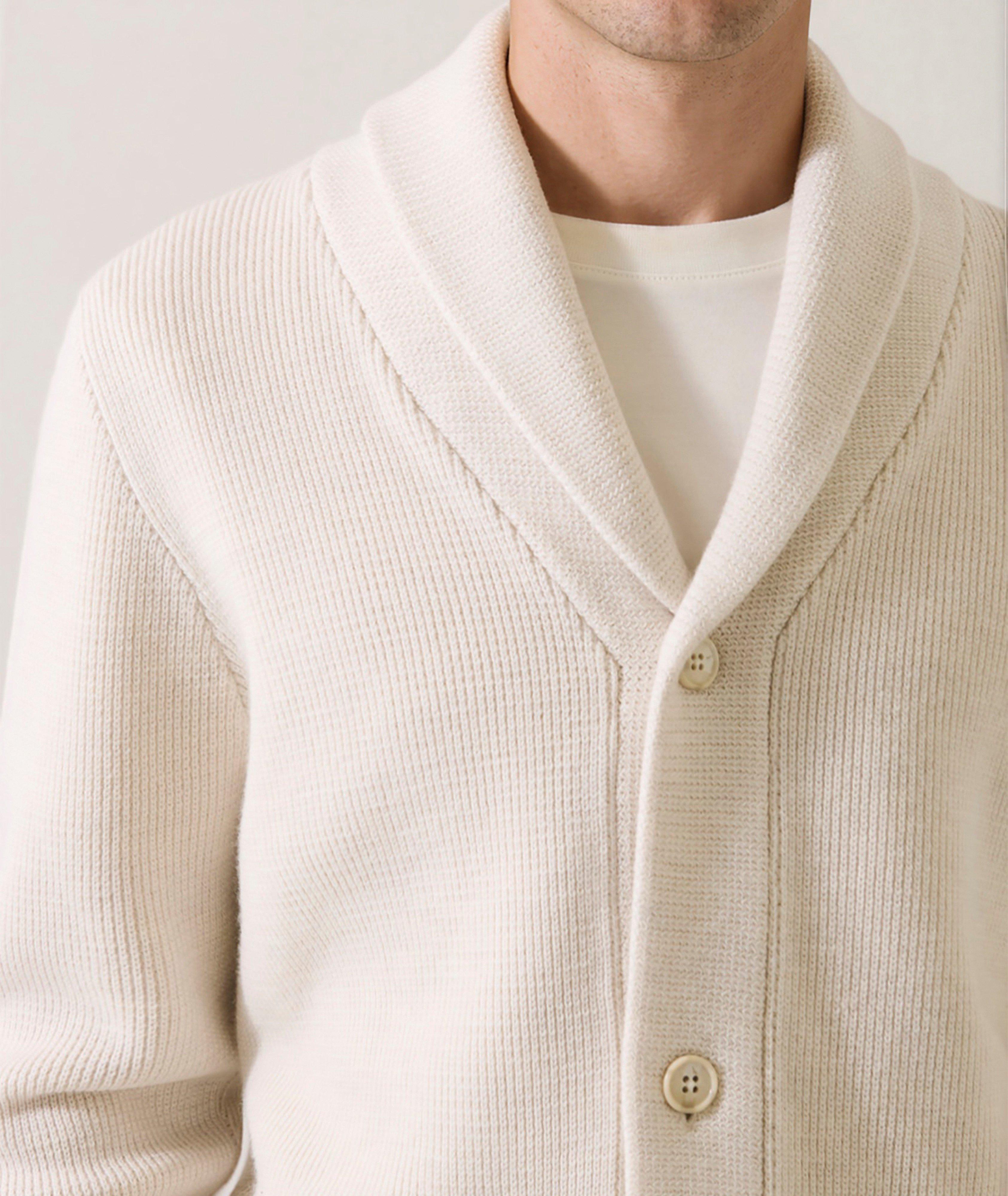 Extrafine Merino Wool Shawl Cardigan image 4