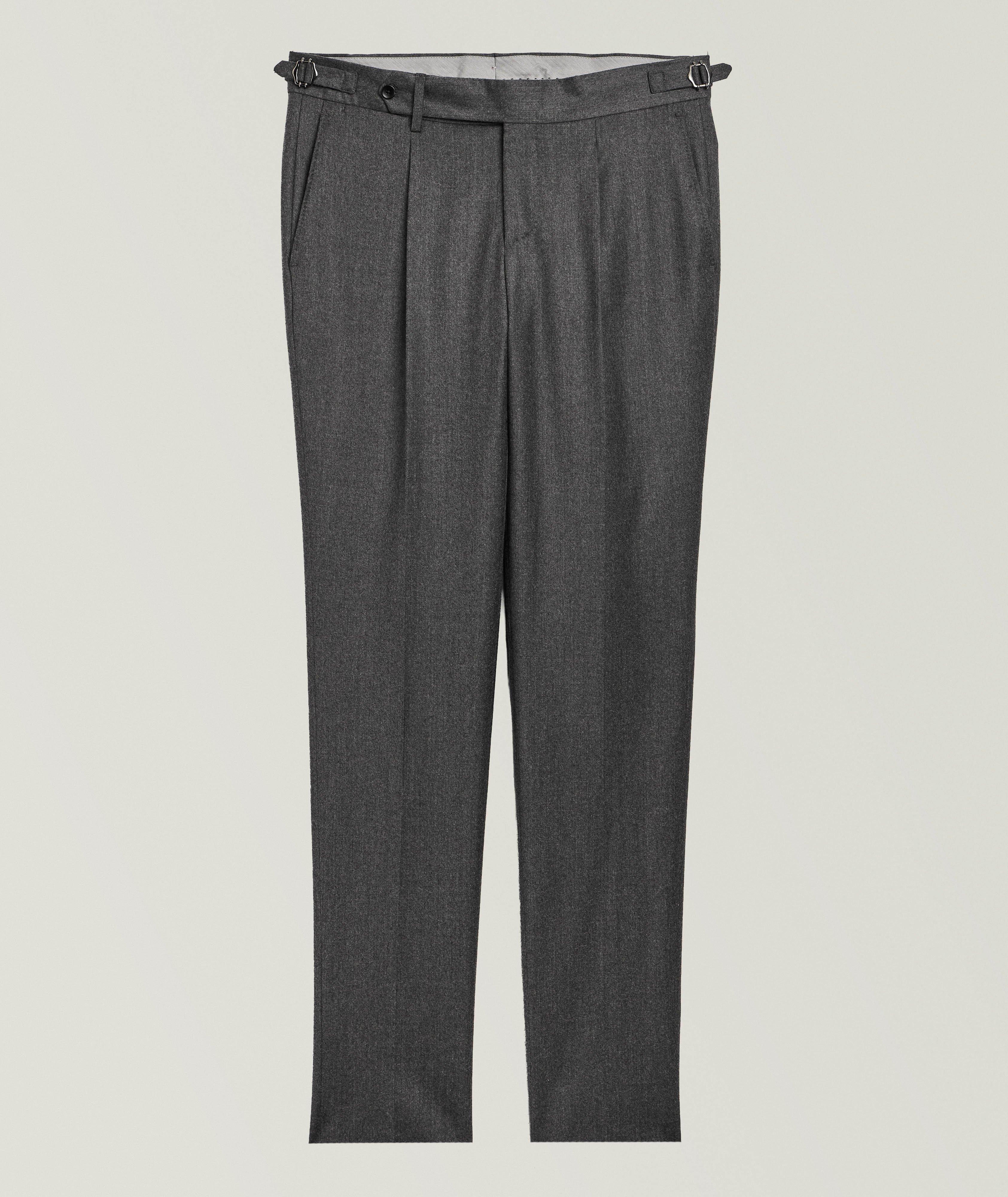 Patrick Assaraf Pantalon flanelle laine-mélange plissé