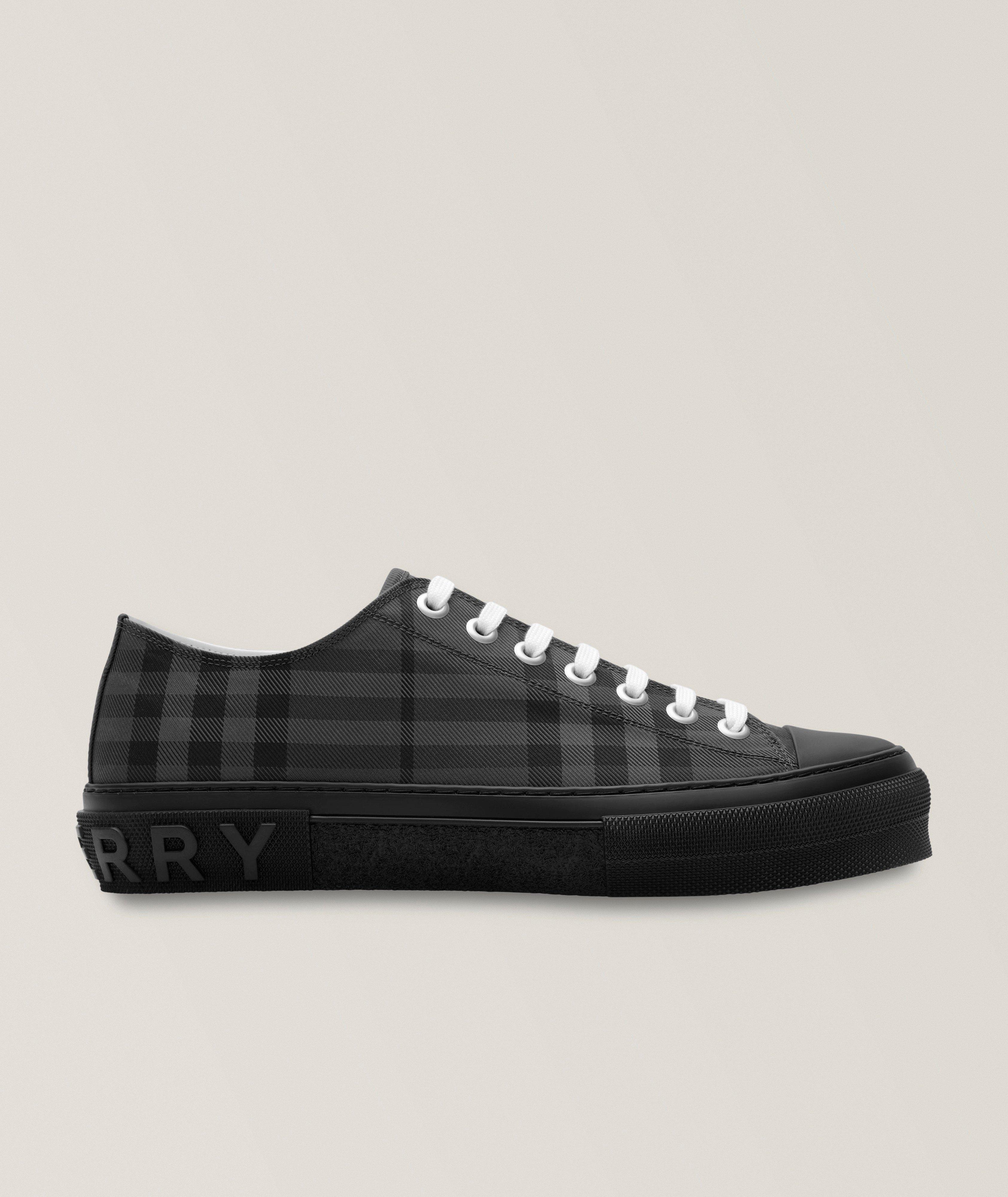 Burberry Chaussures sport mélange nylon quadrillé