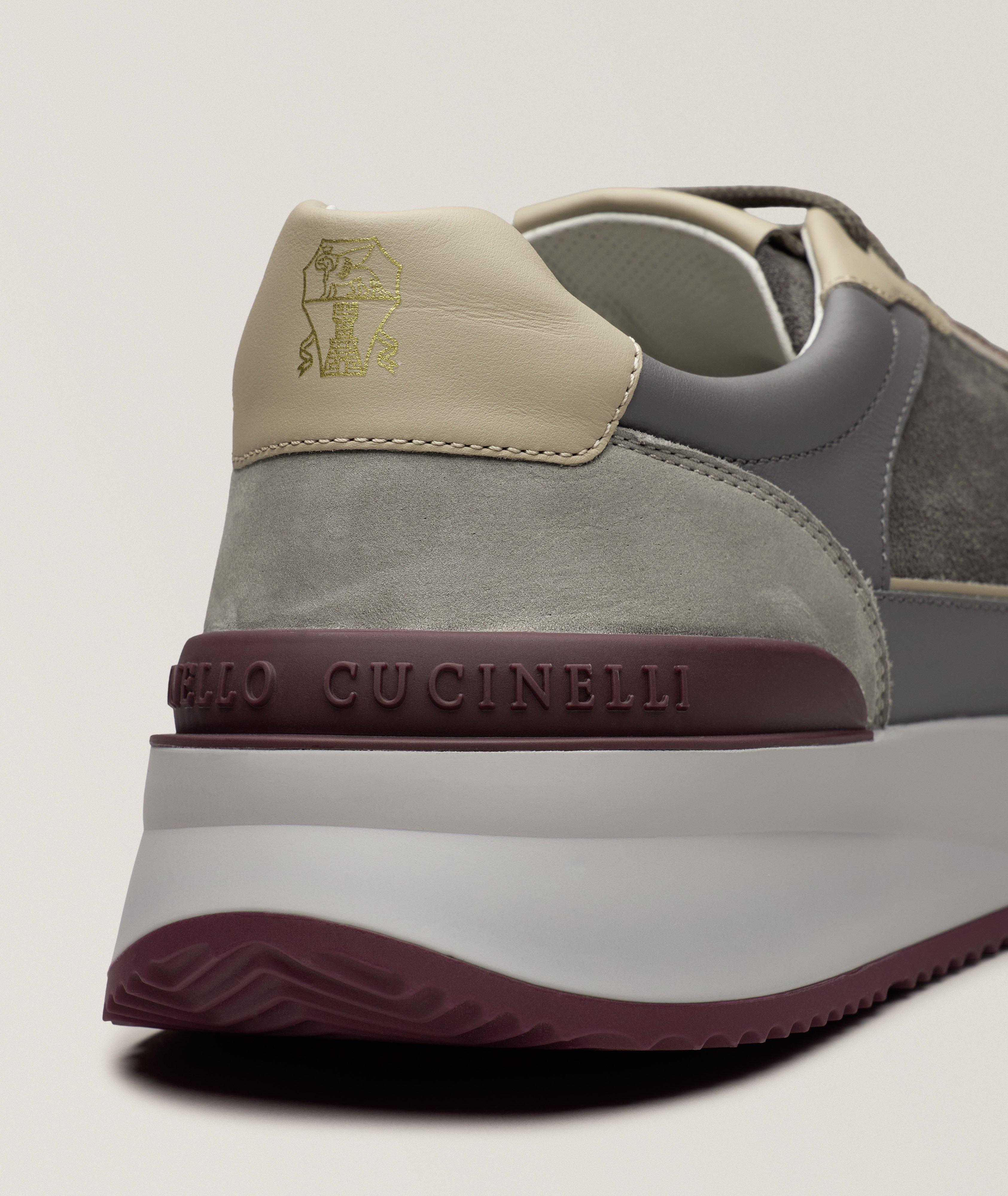Multi-Panel Leather Sneakers image 2
