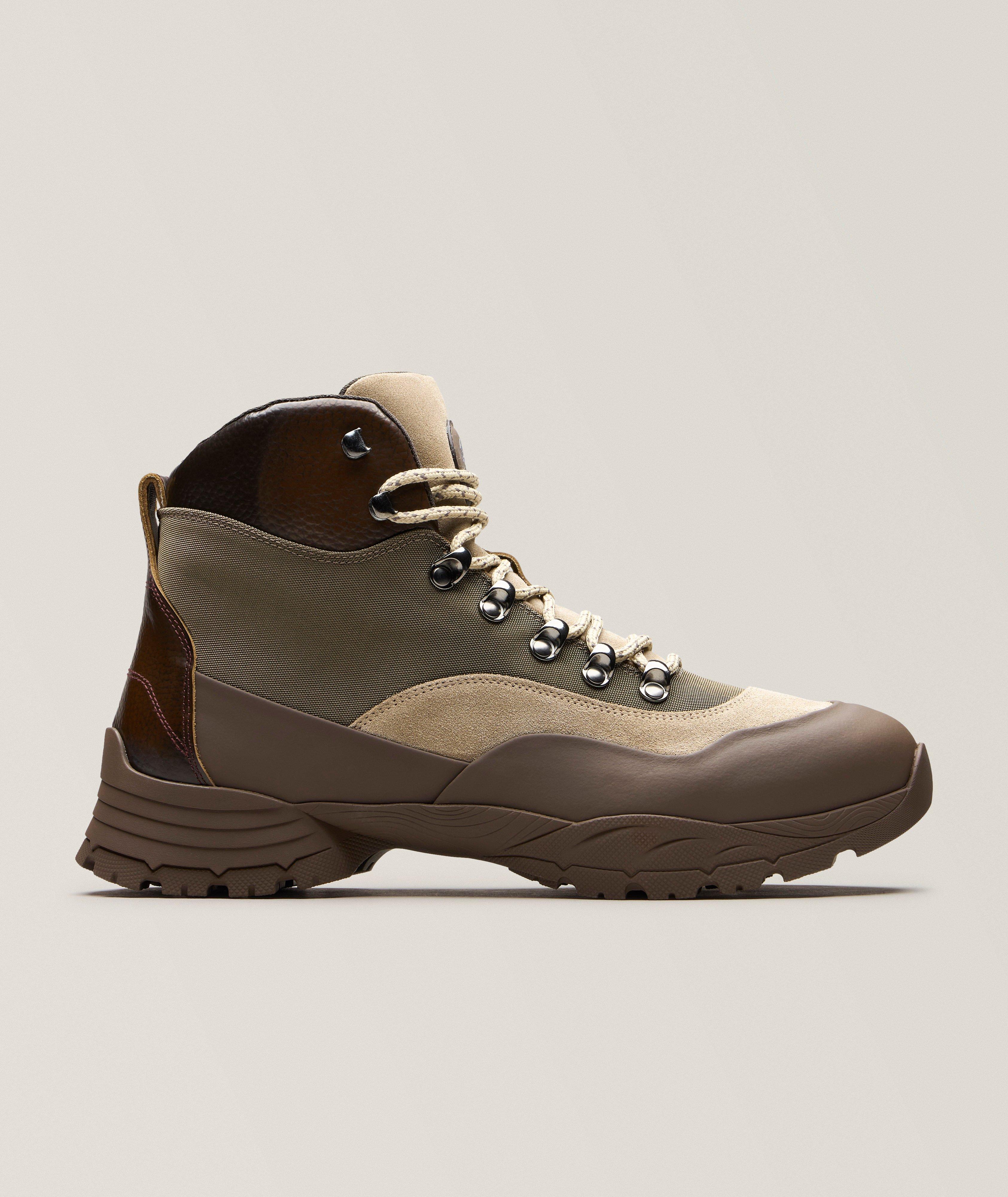 Brunello Cucinelli Nylon & Washed Suede Hiking Boots