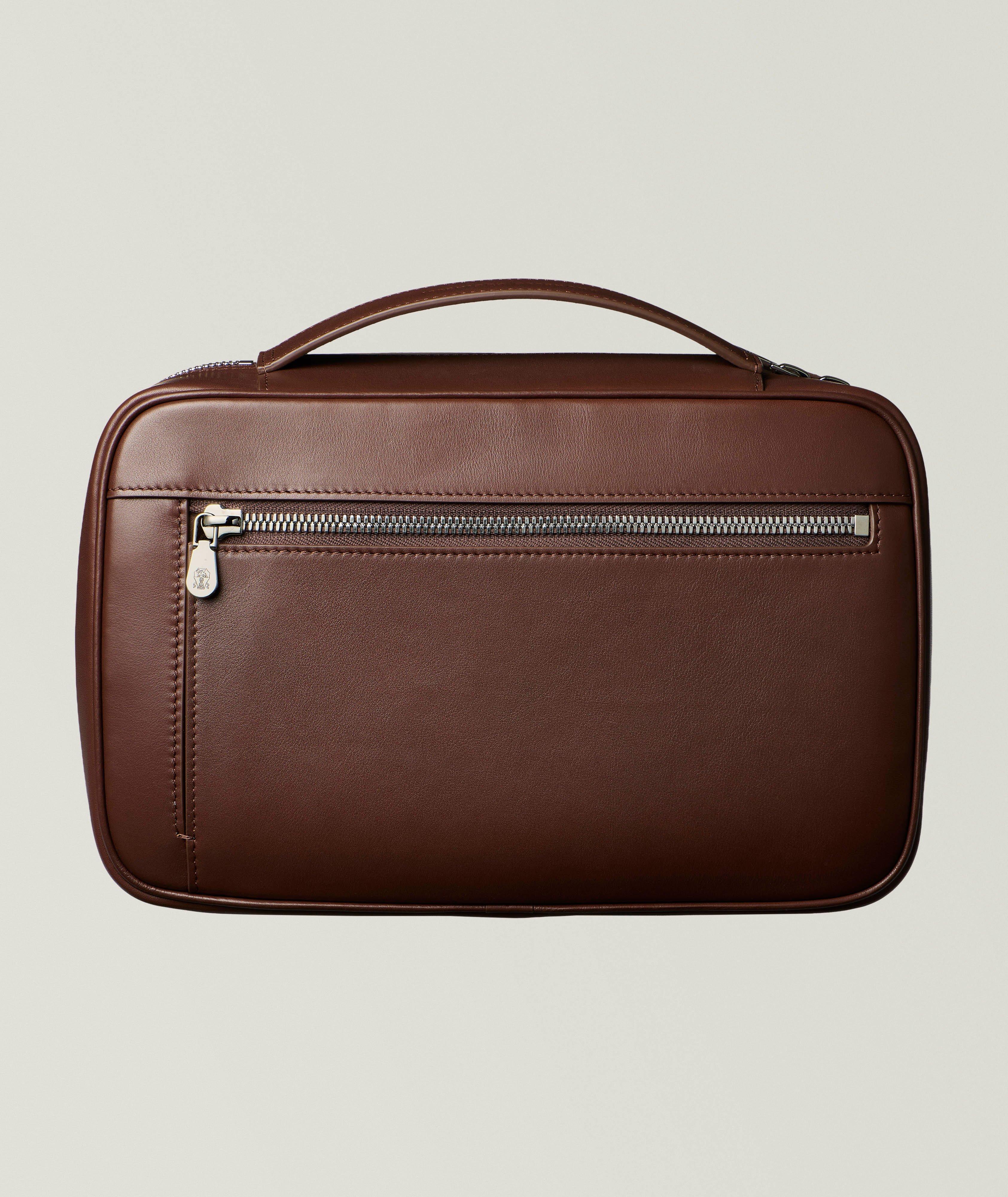 Burnished Leather Toiletry Bag  image 1