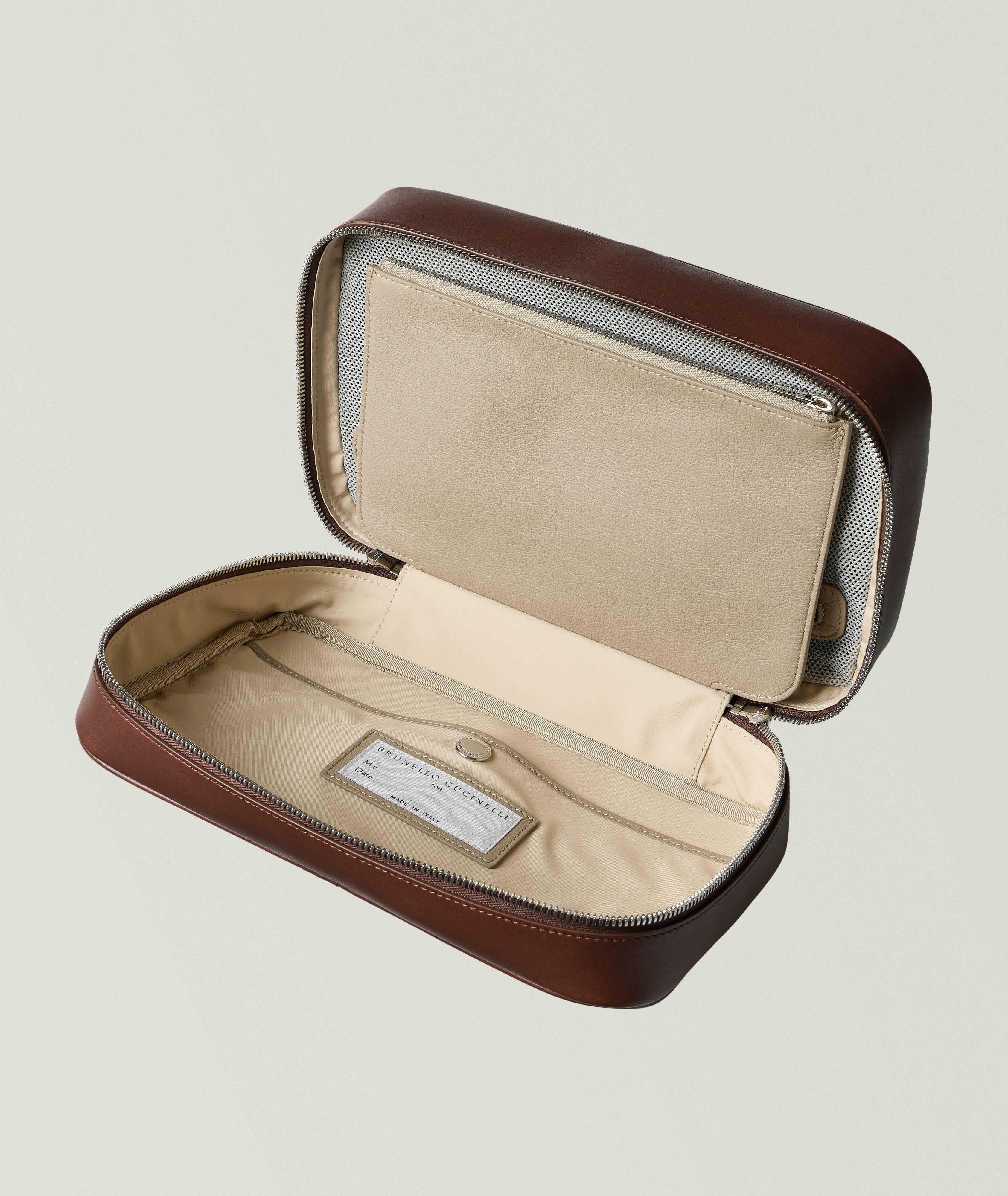 Burnished Leather Toiletry Bag  image 2