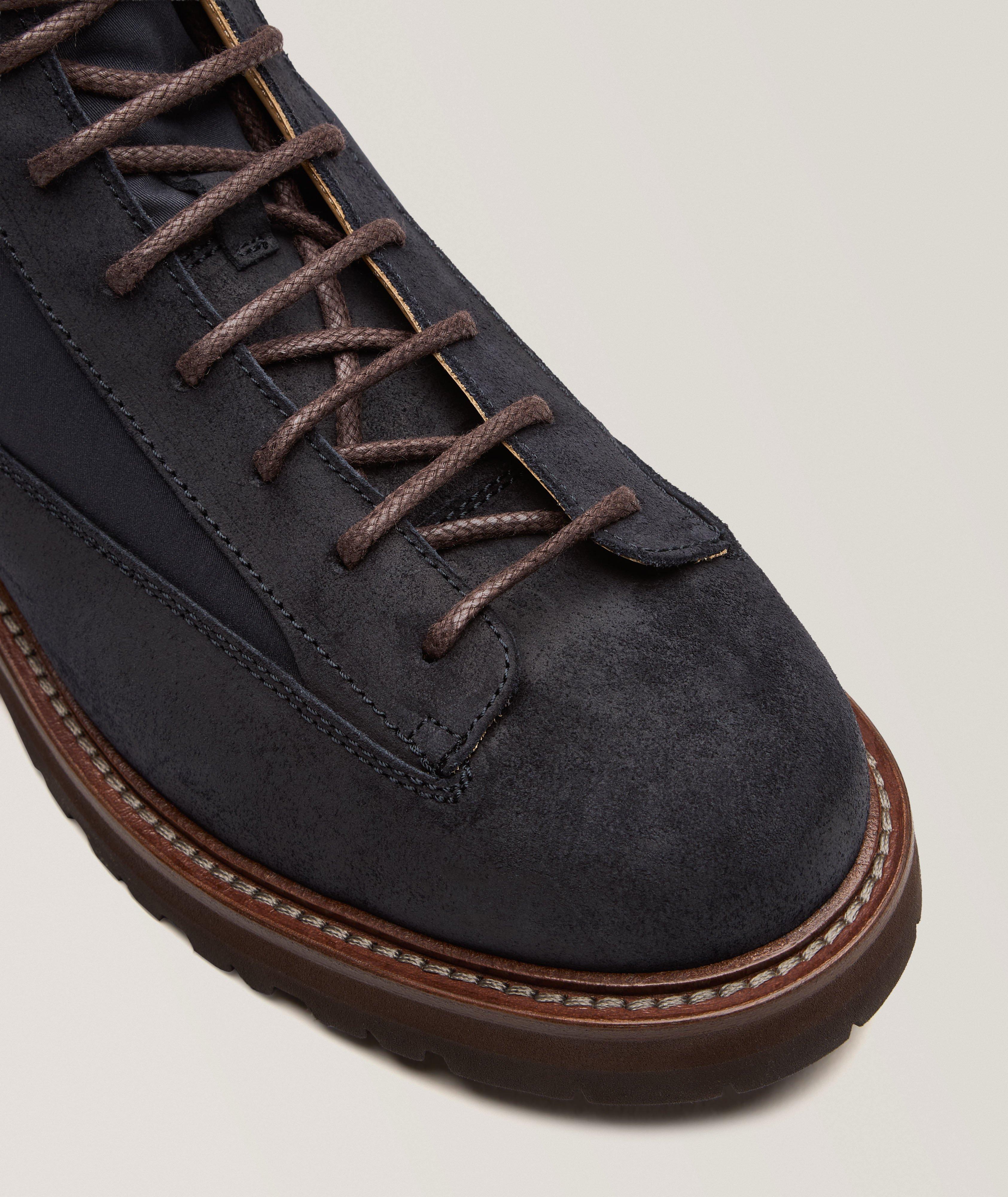 Suede Lace-Up Hiking Boots  image 2