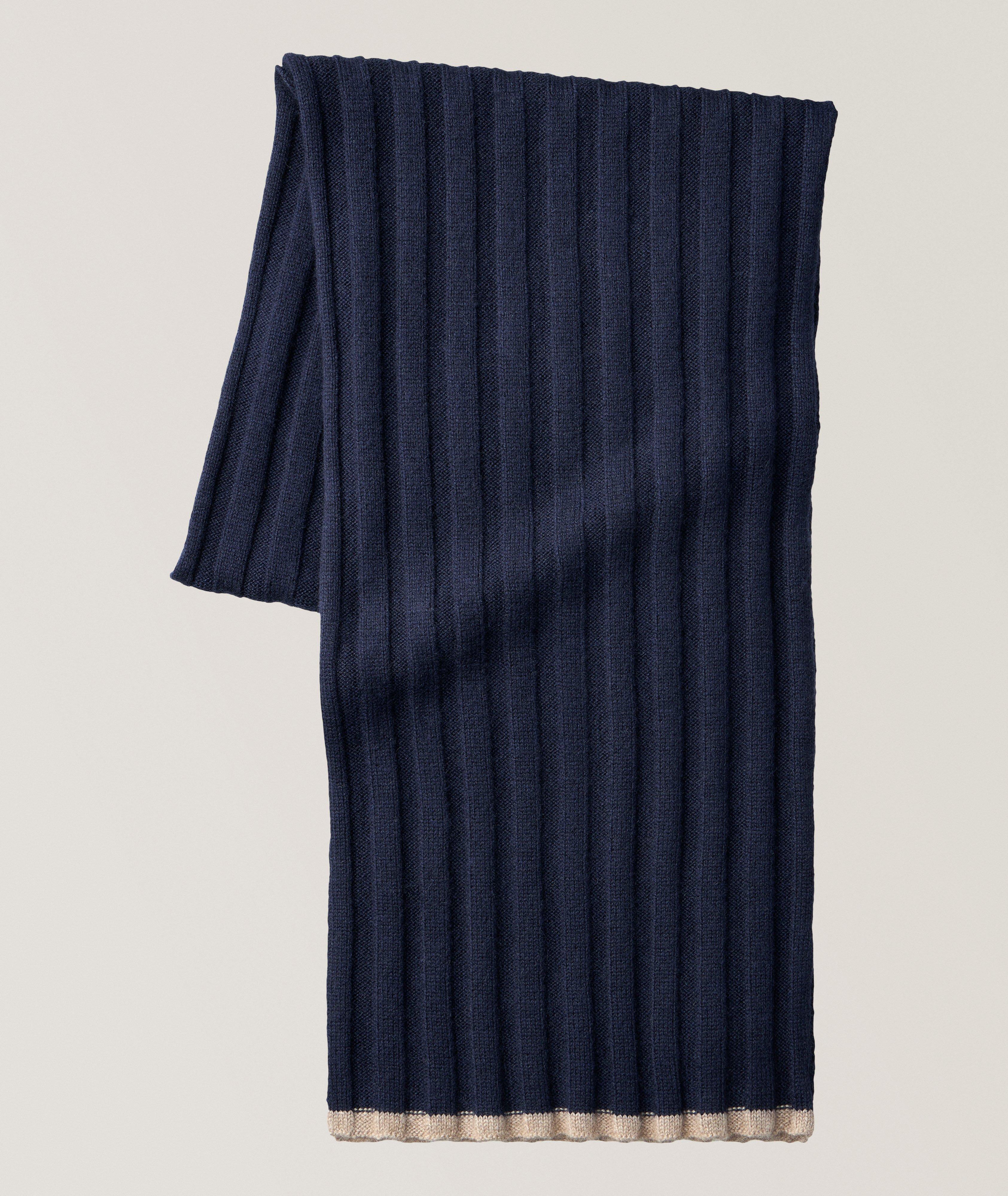 Ribbed Knit Cashmere Scarf image 0