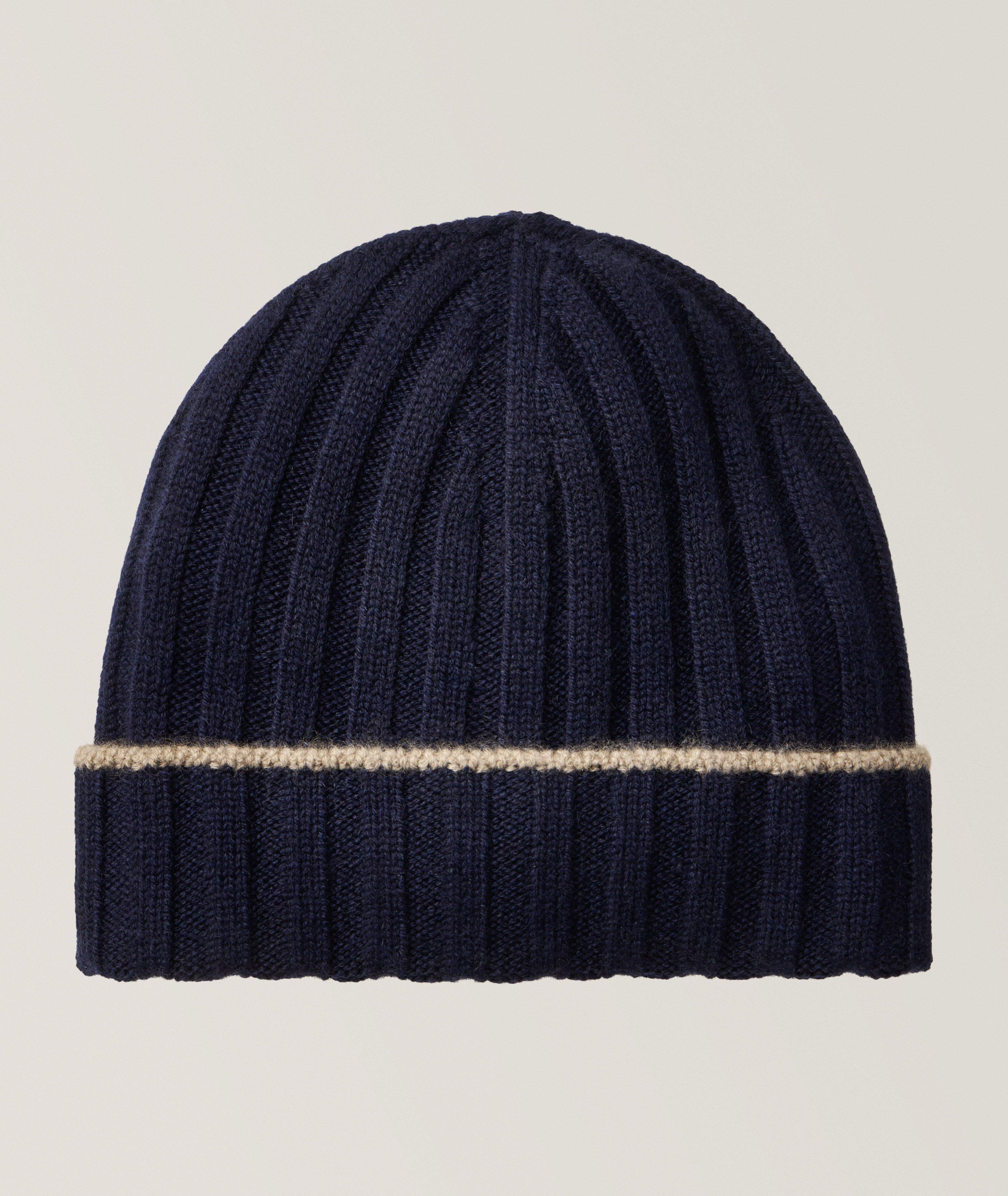 Brunello Cucinelli Reversible Ribbed Cashmere Beanie | Hats