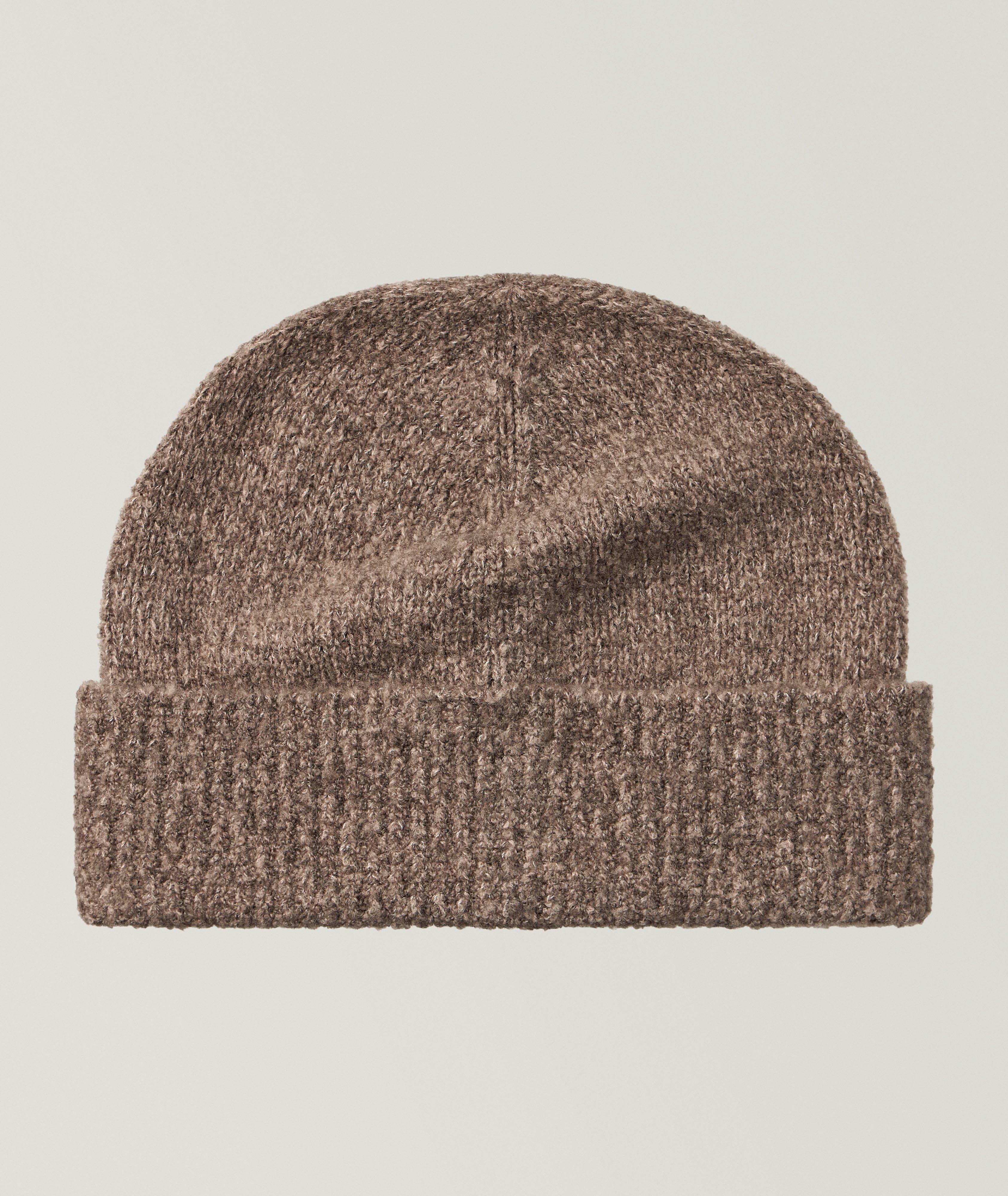 Marled Wool-Silk-Cashmere Knit Beanie image 0