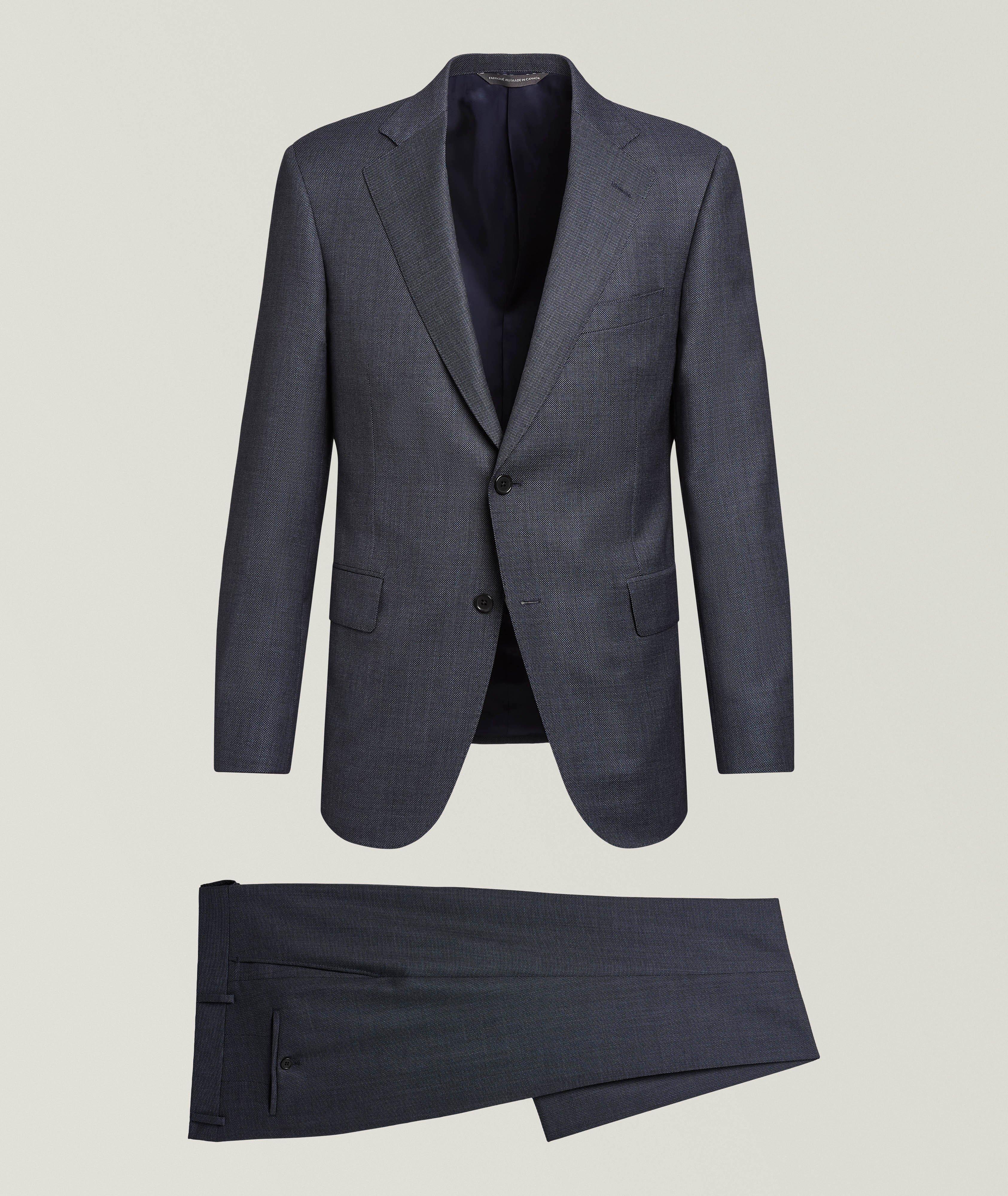 Samuelsohn Madison Birdseye Super 130s Wool Suit