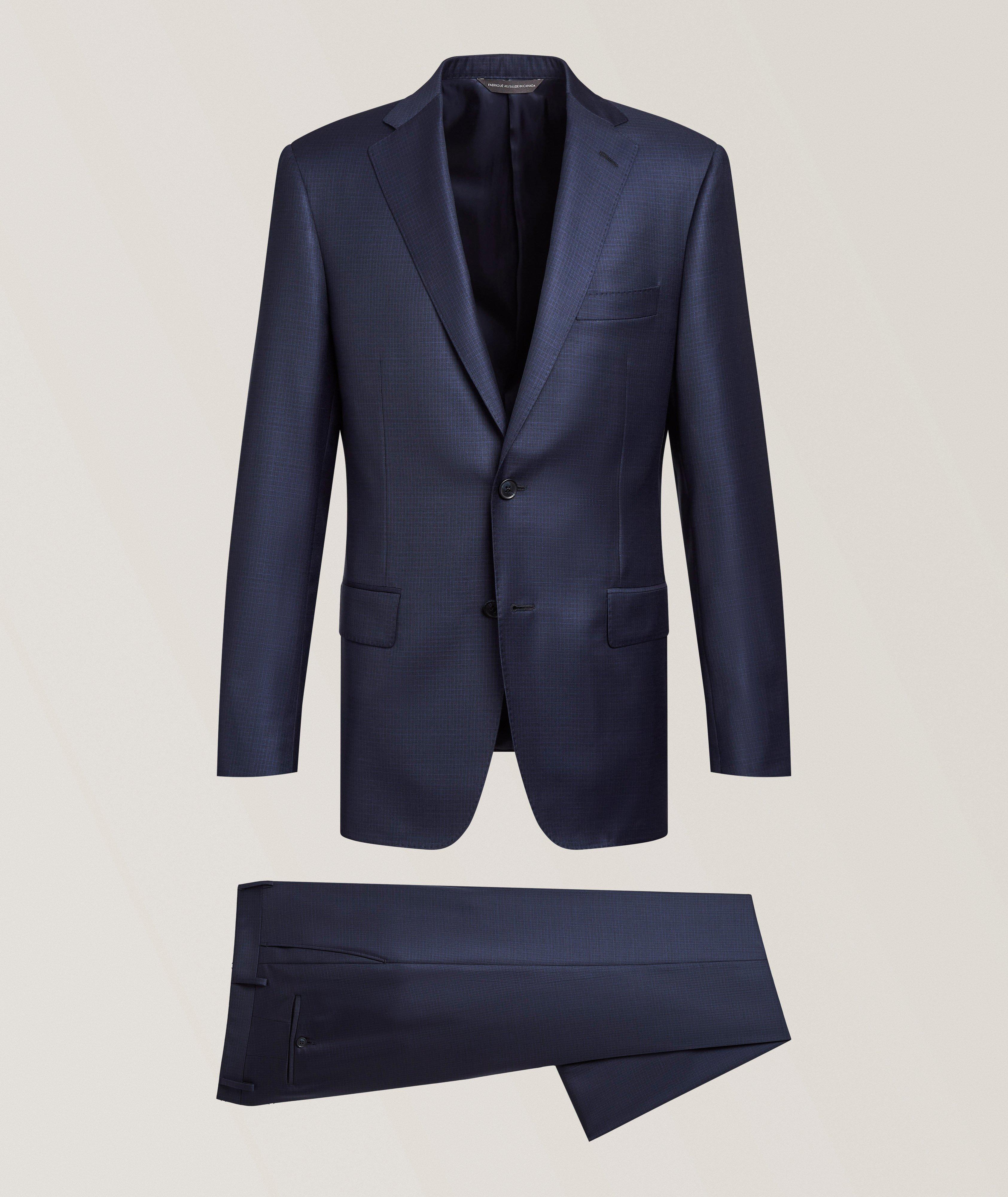Samuelsohn Cosmo Crosshatch Wool Suit 