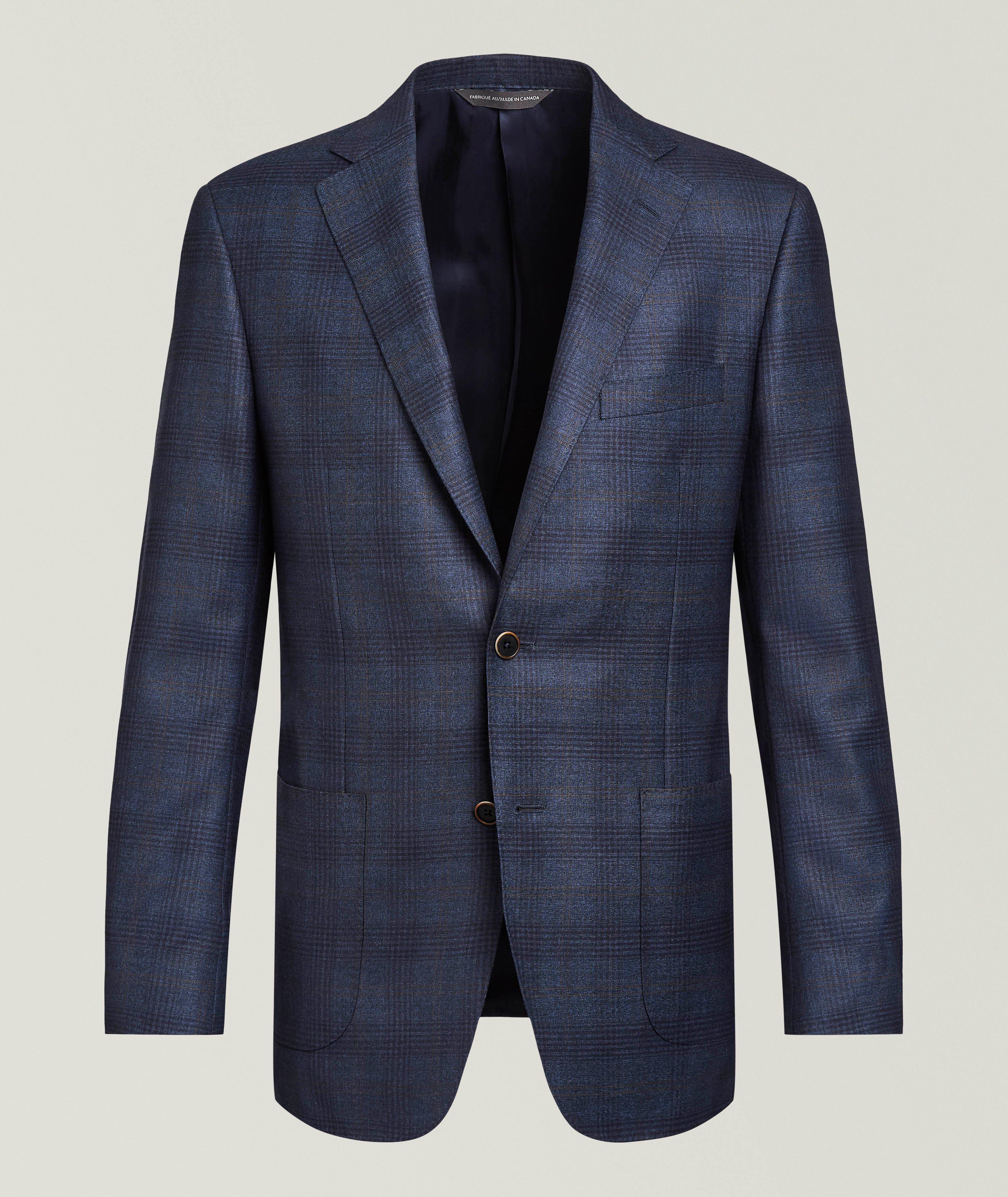 Samuelsohn Cosmo Plaid Wool Sport Jacket 