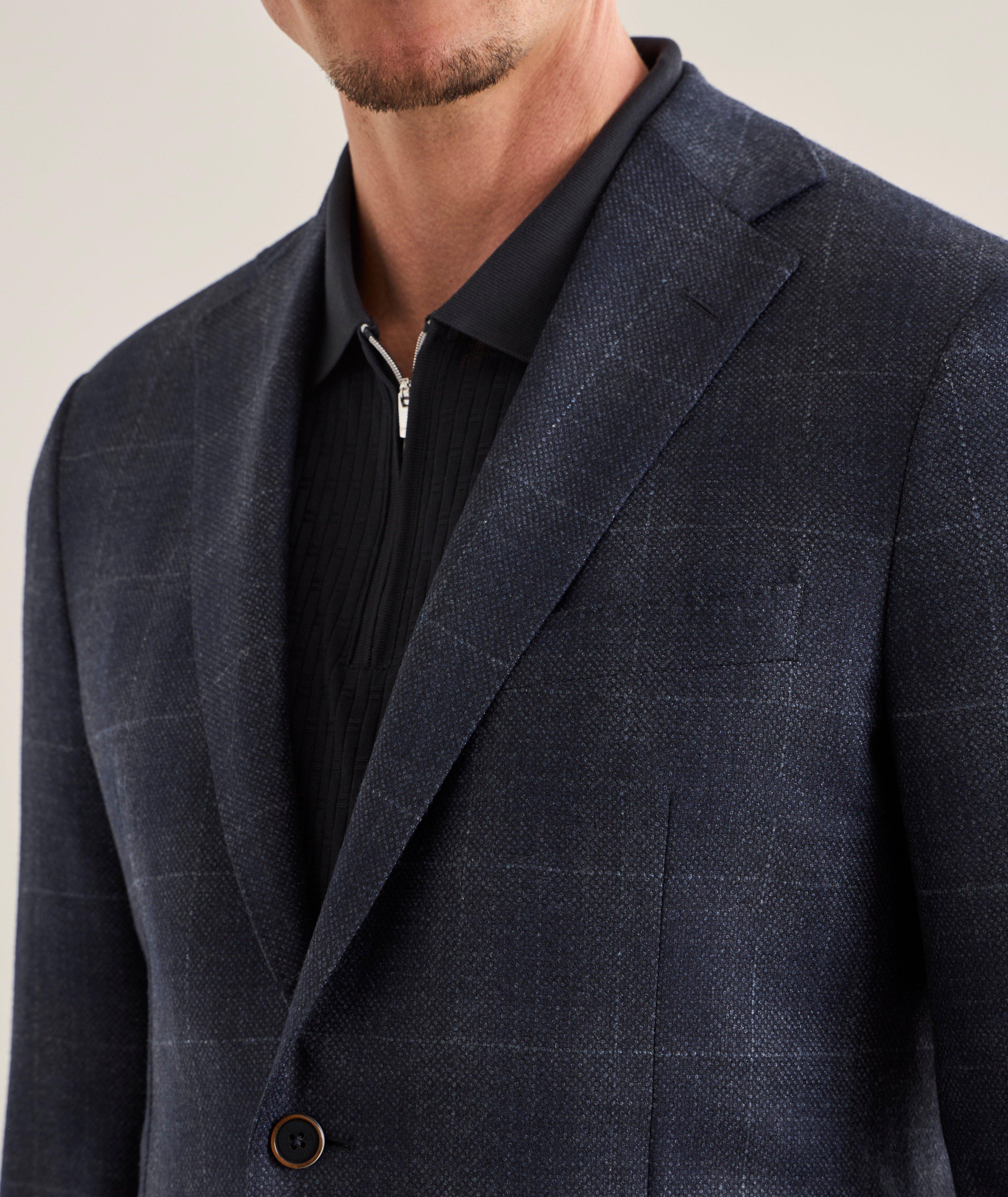 Cosmo Birdseye Windowpane Wool Sport Jacket  image 3