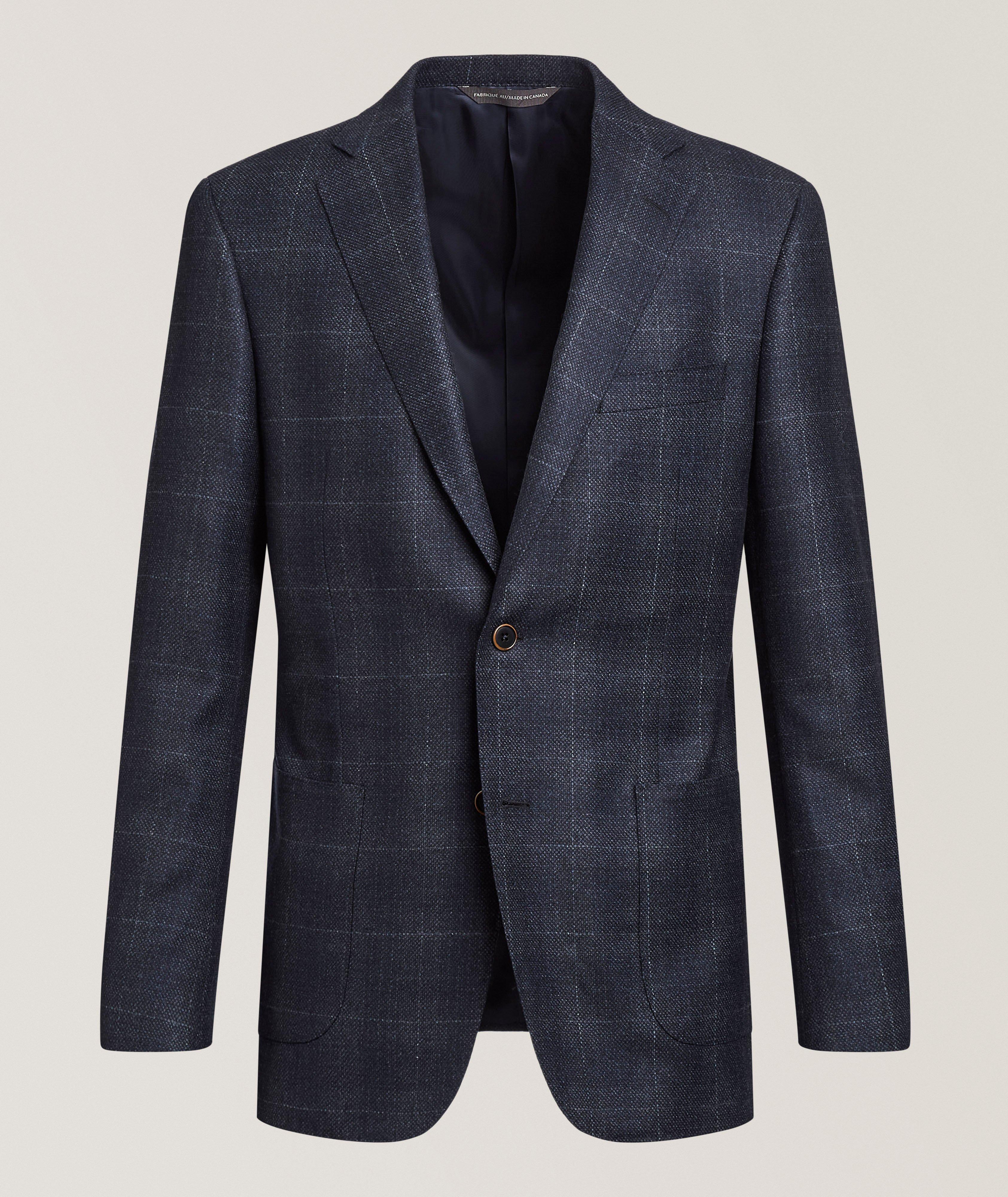 Cosmo Birdseye Windowpane Wool Sport Jacket  image 0