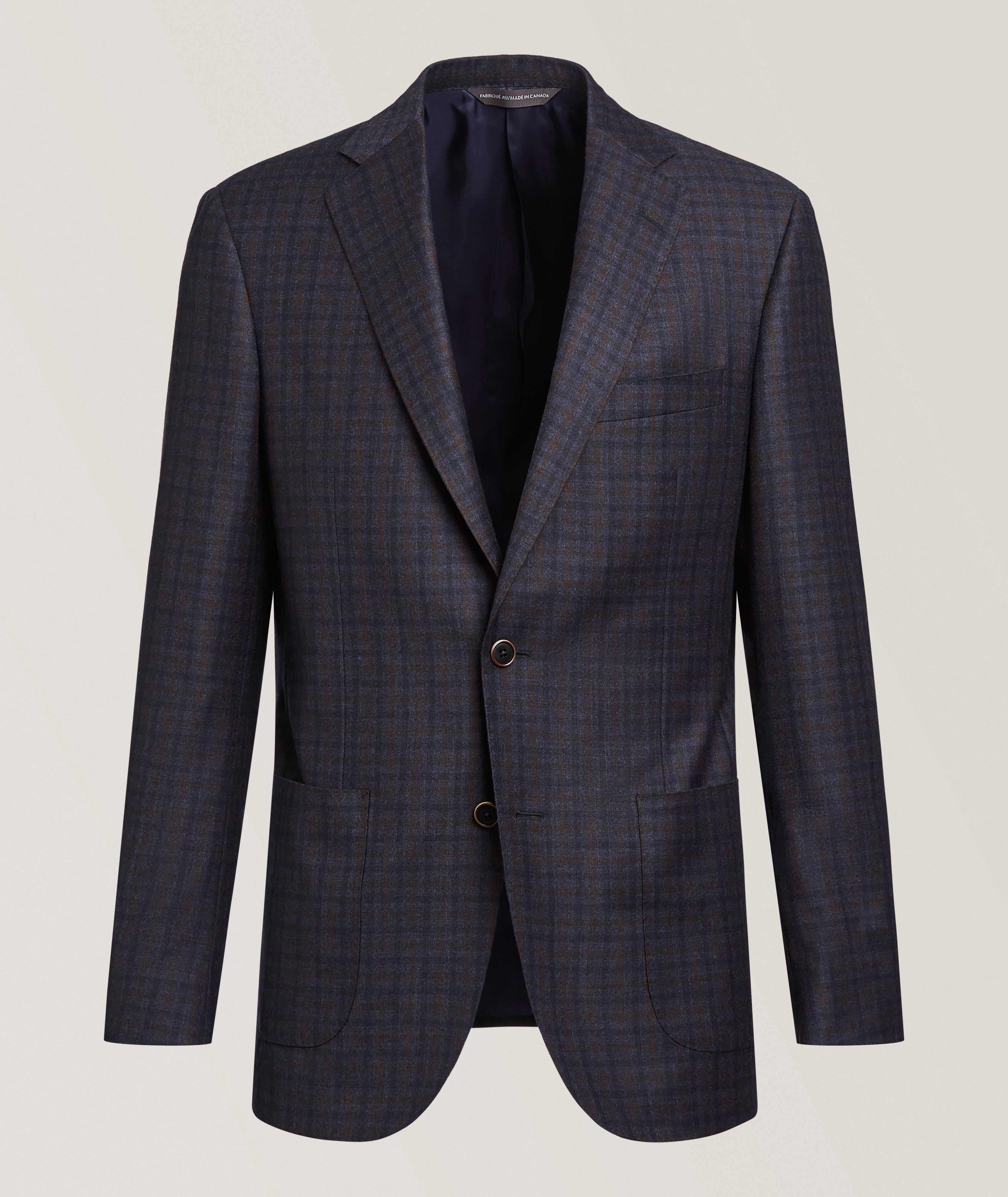 Samuelsohn Cosmo Checked Wool-Cashmere Sport Jacket