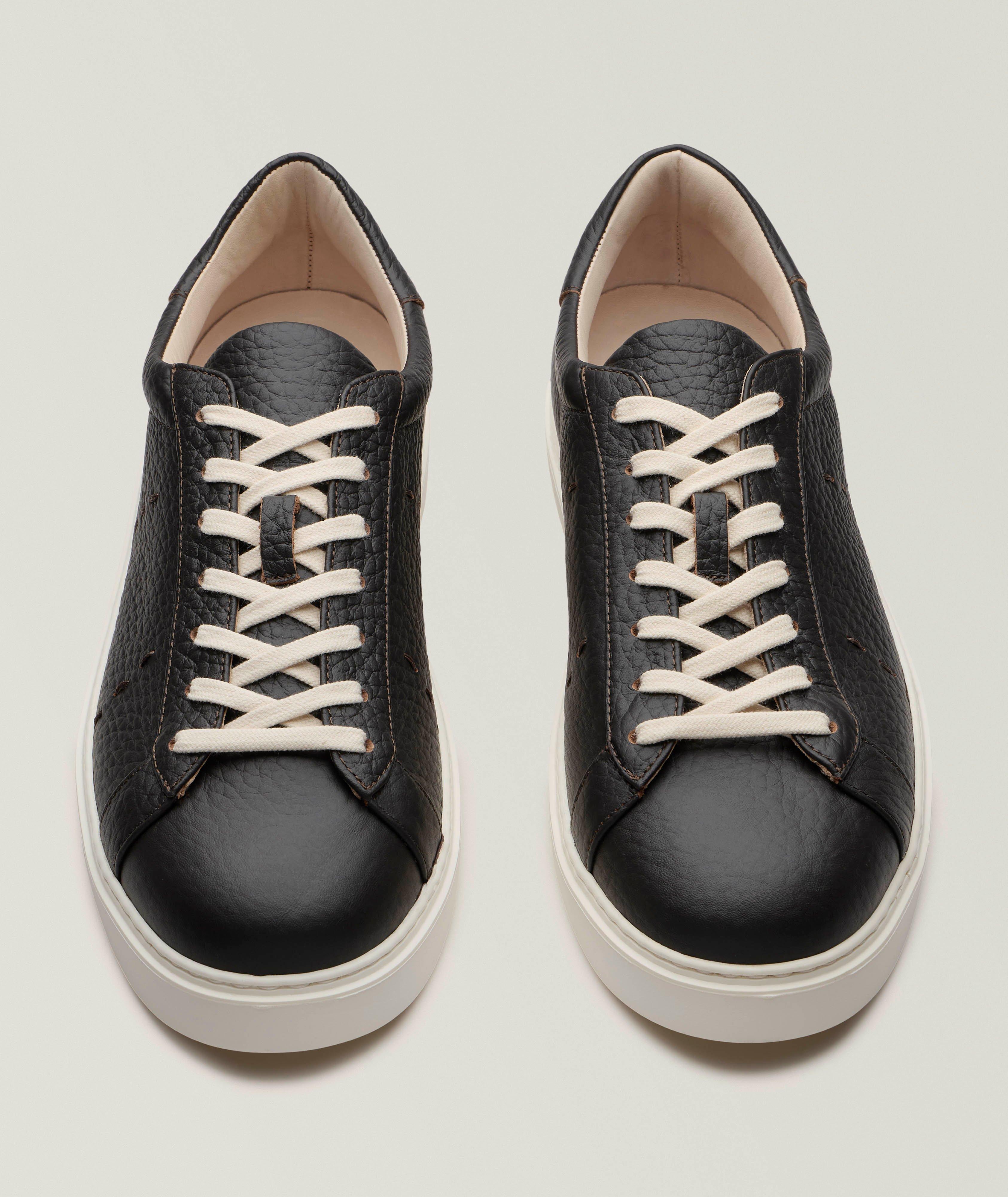 Pick-Stitch Leather Sneakers image 1
