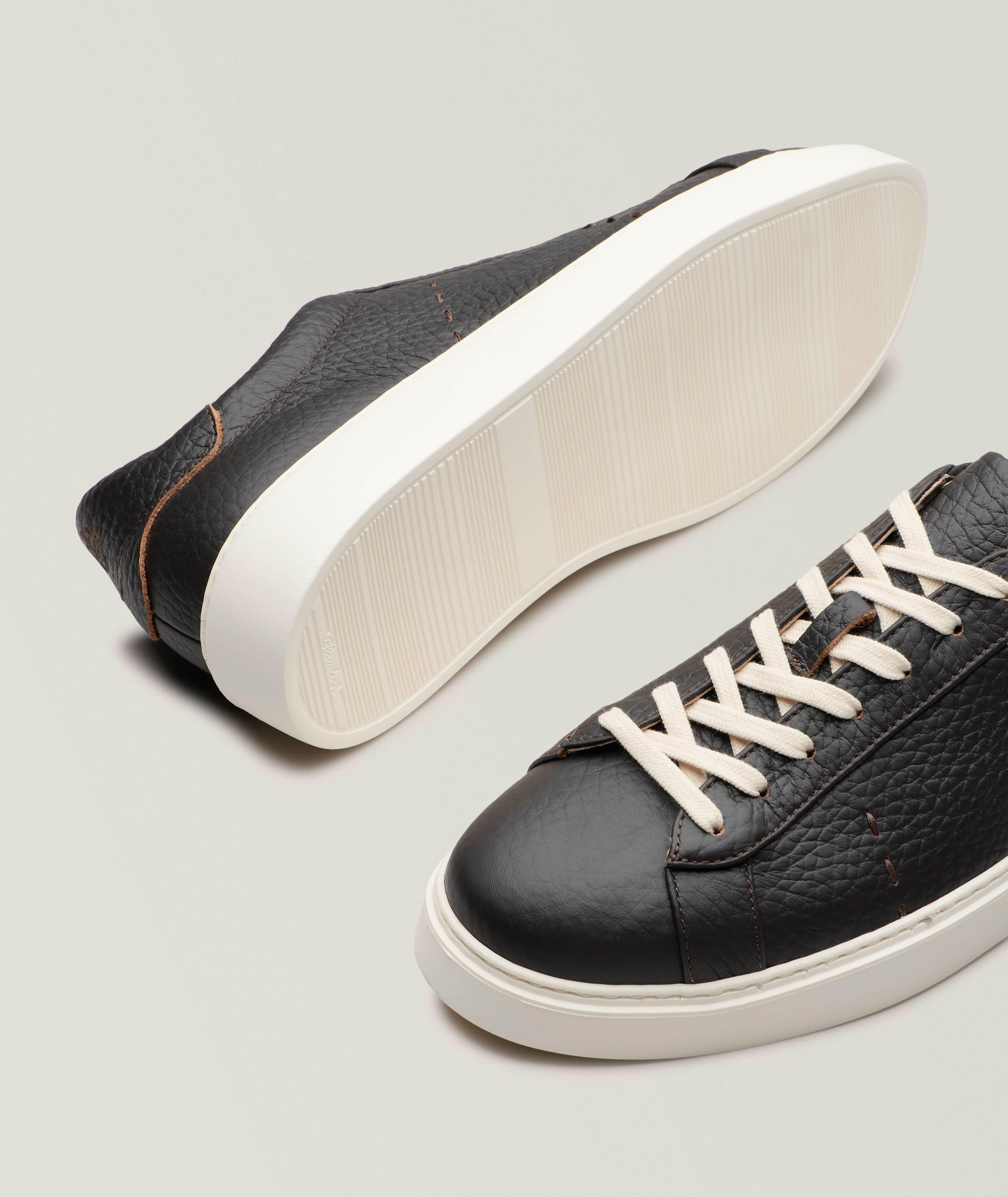 Pick-Stitch Leather Sneakers image 3