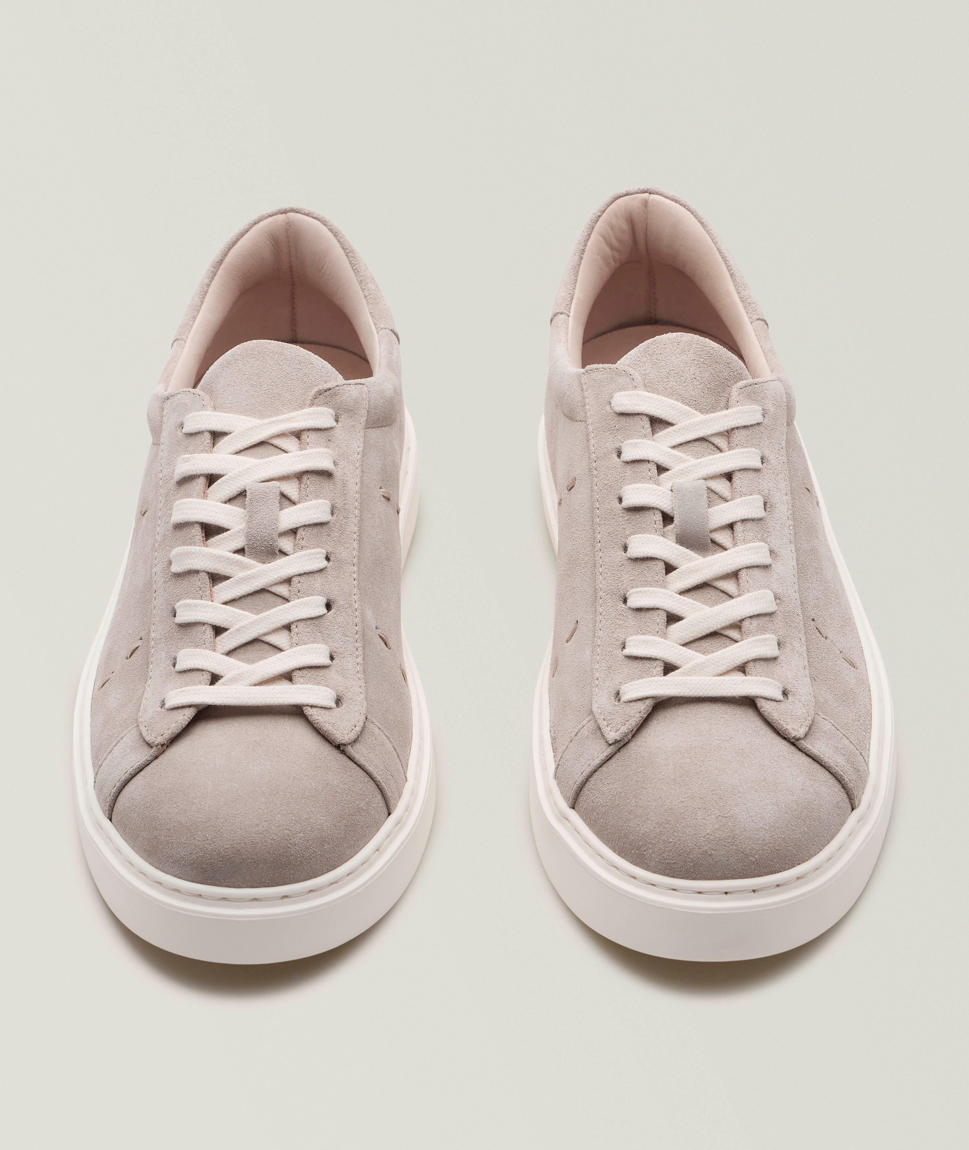 Pick-Stitch Suede Sneakers image 1