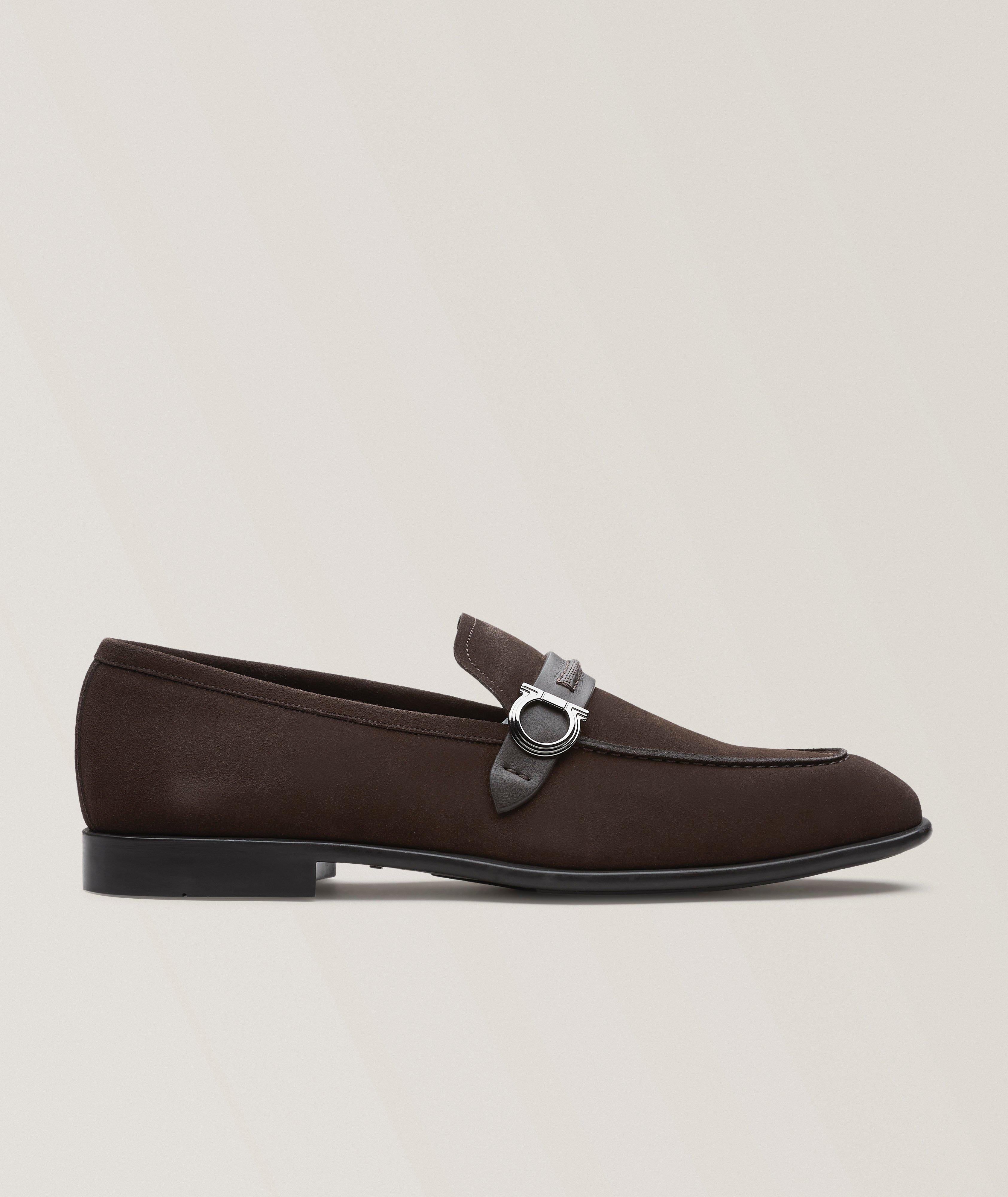Ferragamo Terence Gancini Suede Loafers