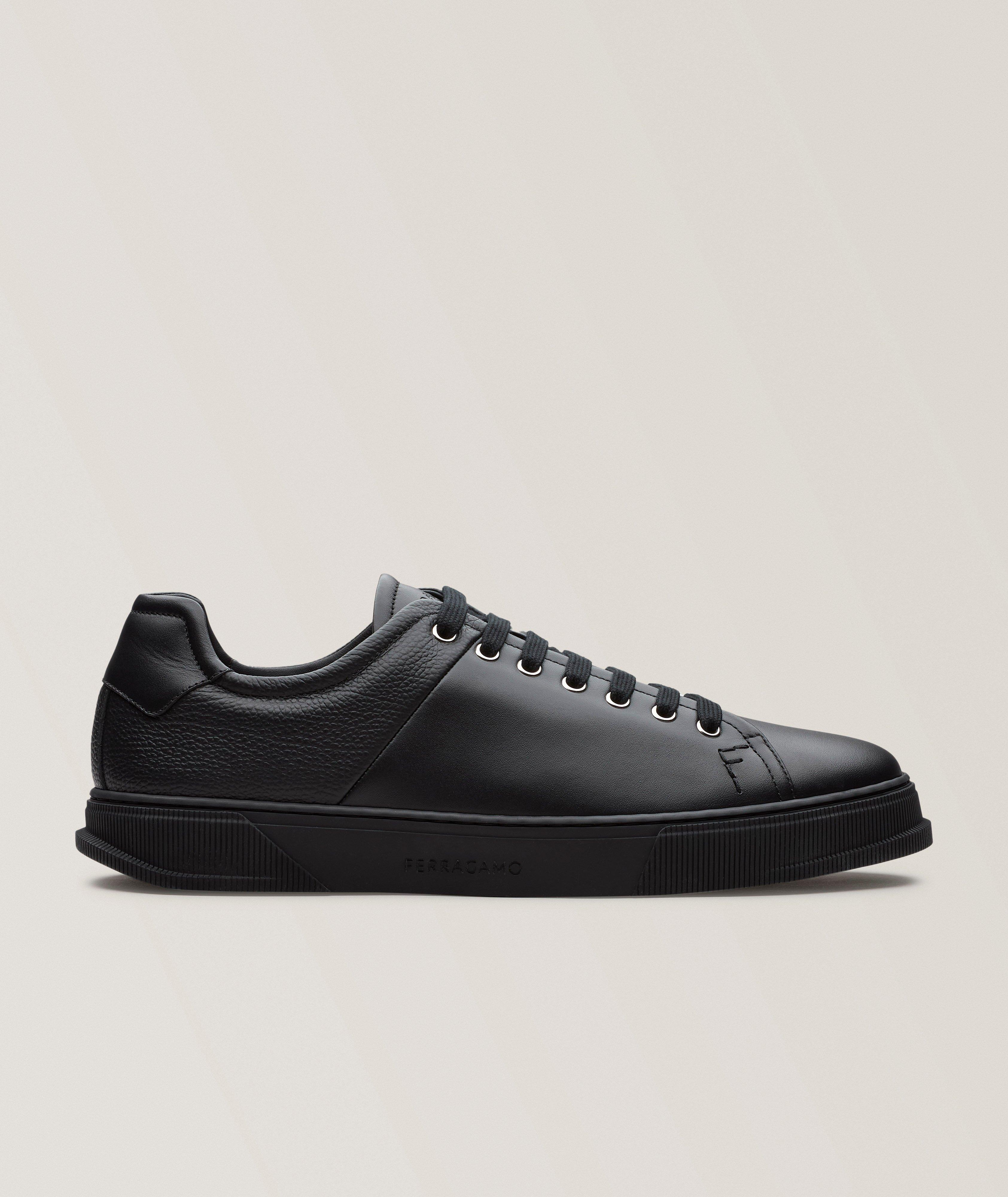 Ferragamo Chaussures sport basses en cuir Clayton