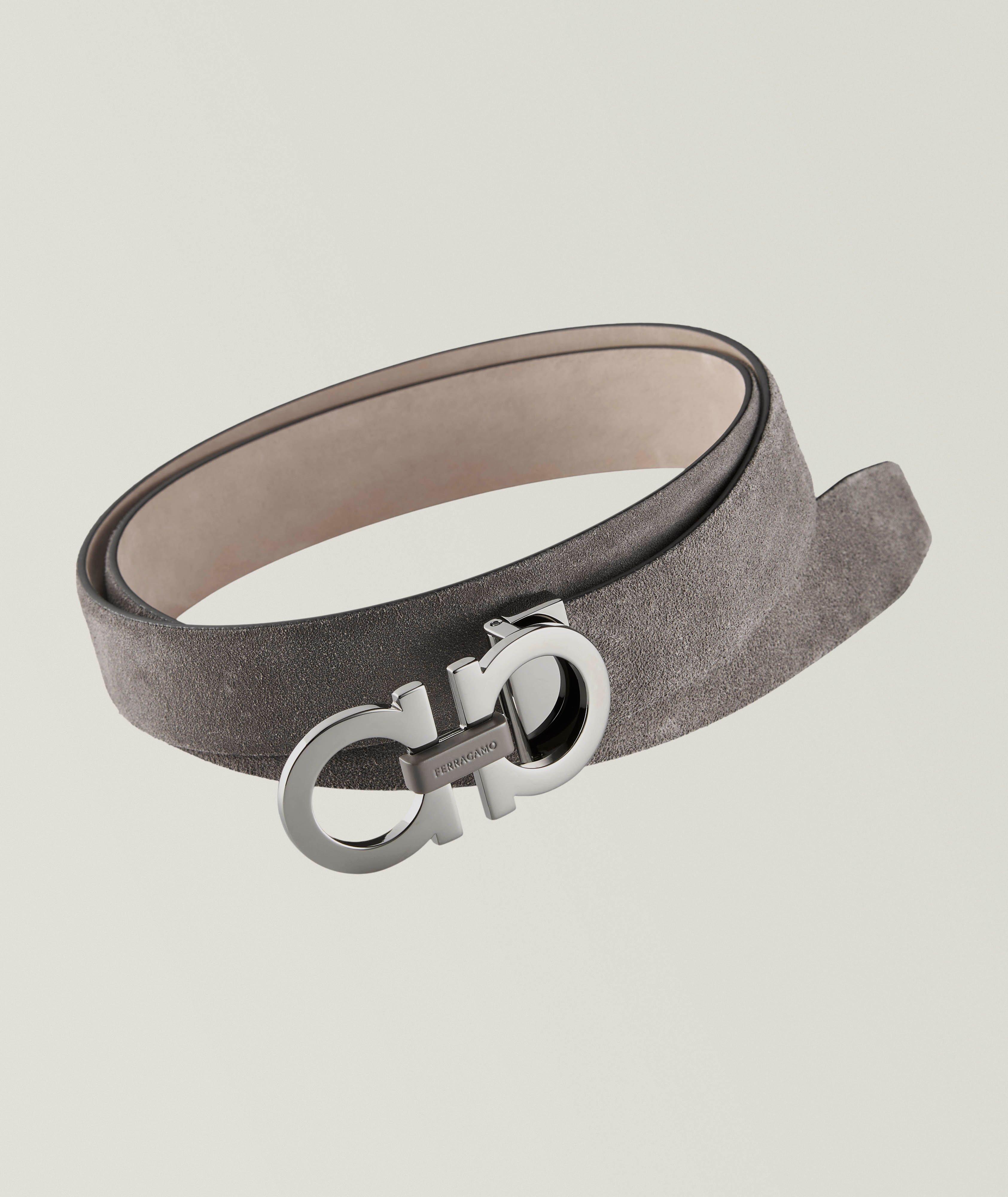 Ferragamo Double Gancio Suede Belt | Belts | Harry Rosen