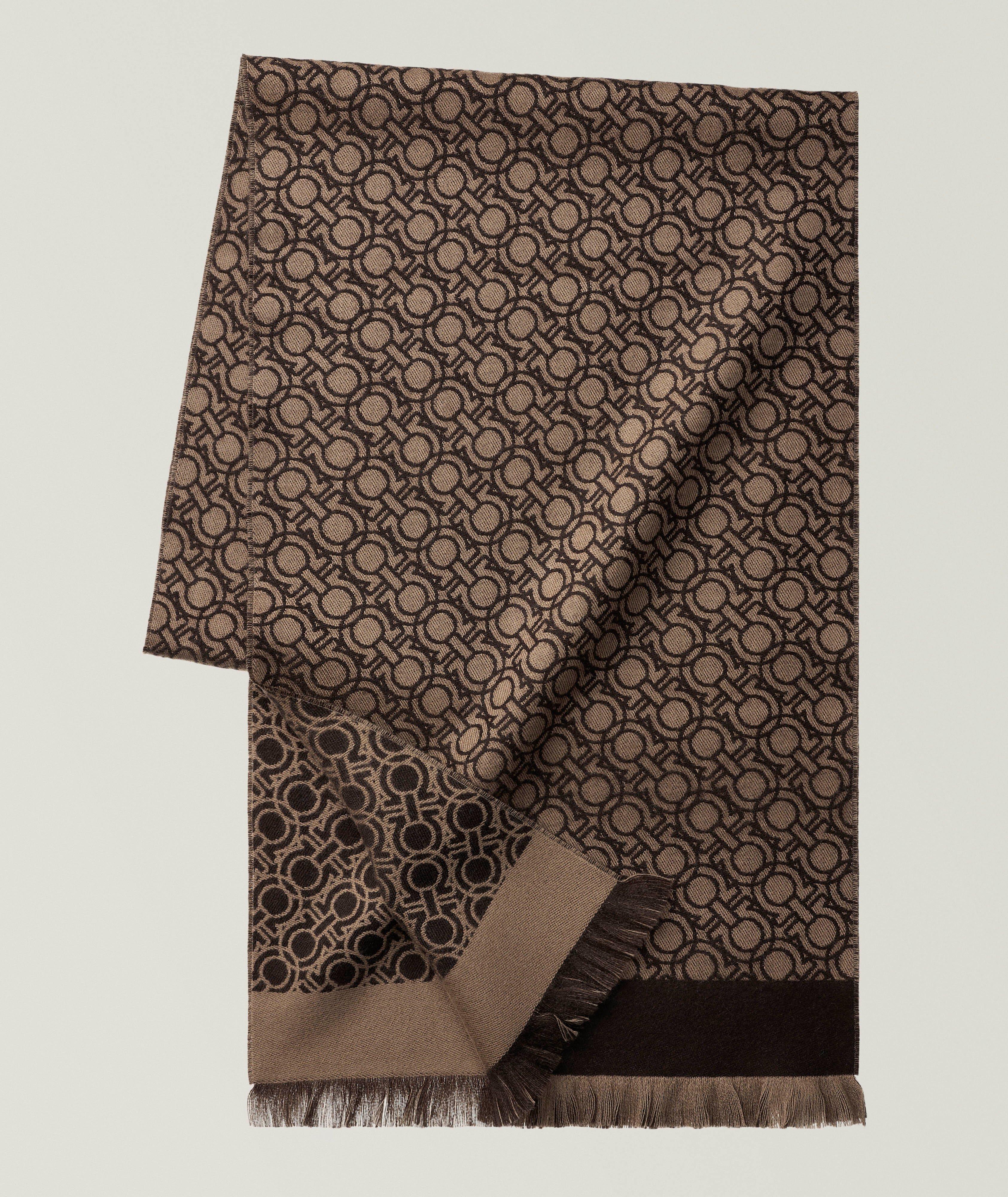 Virgin Wool Gancini Logo Scarf image 0