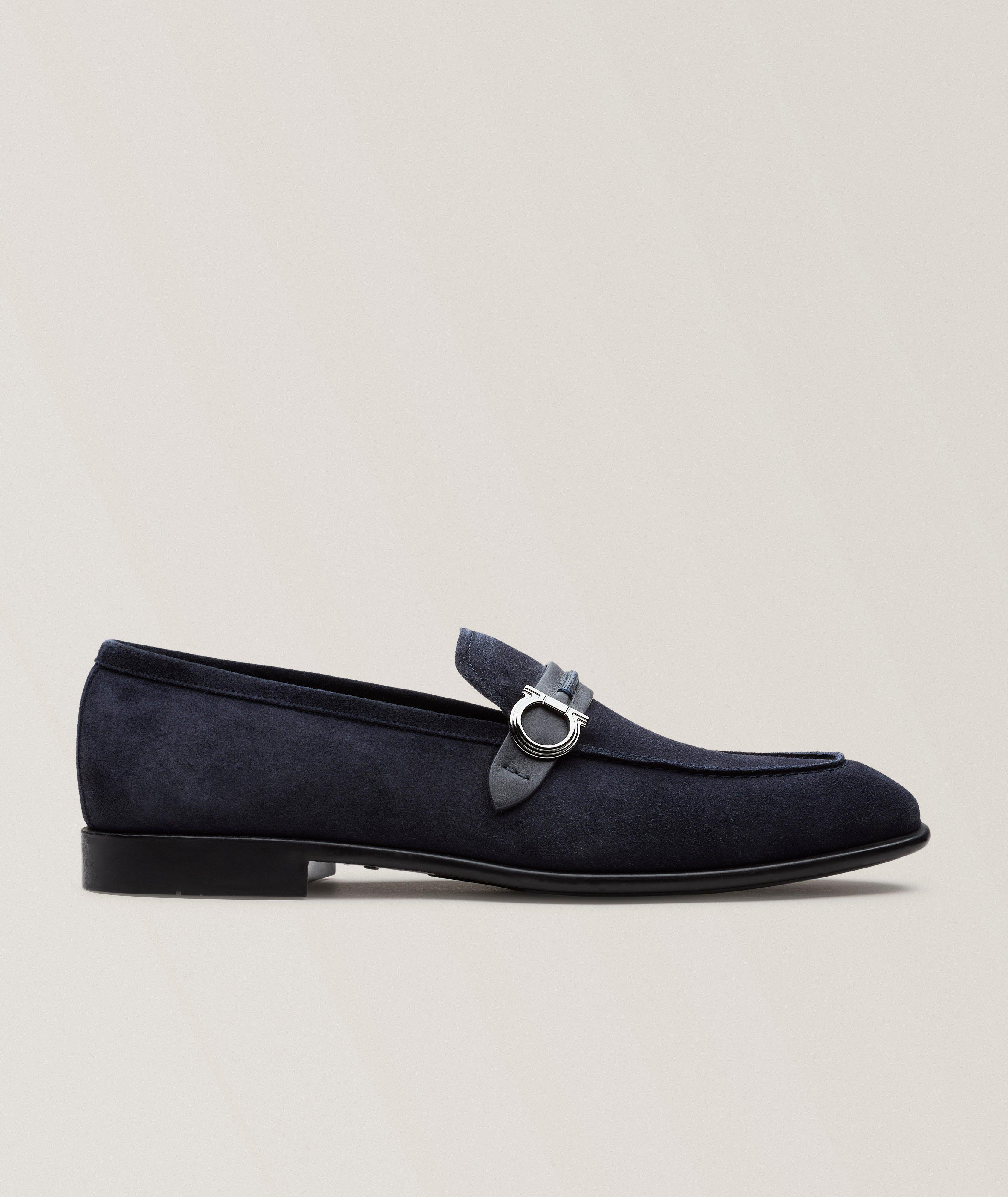 Ferragamo Terence Gancini Suede Loafers