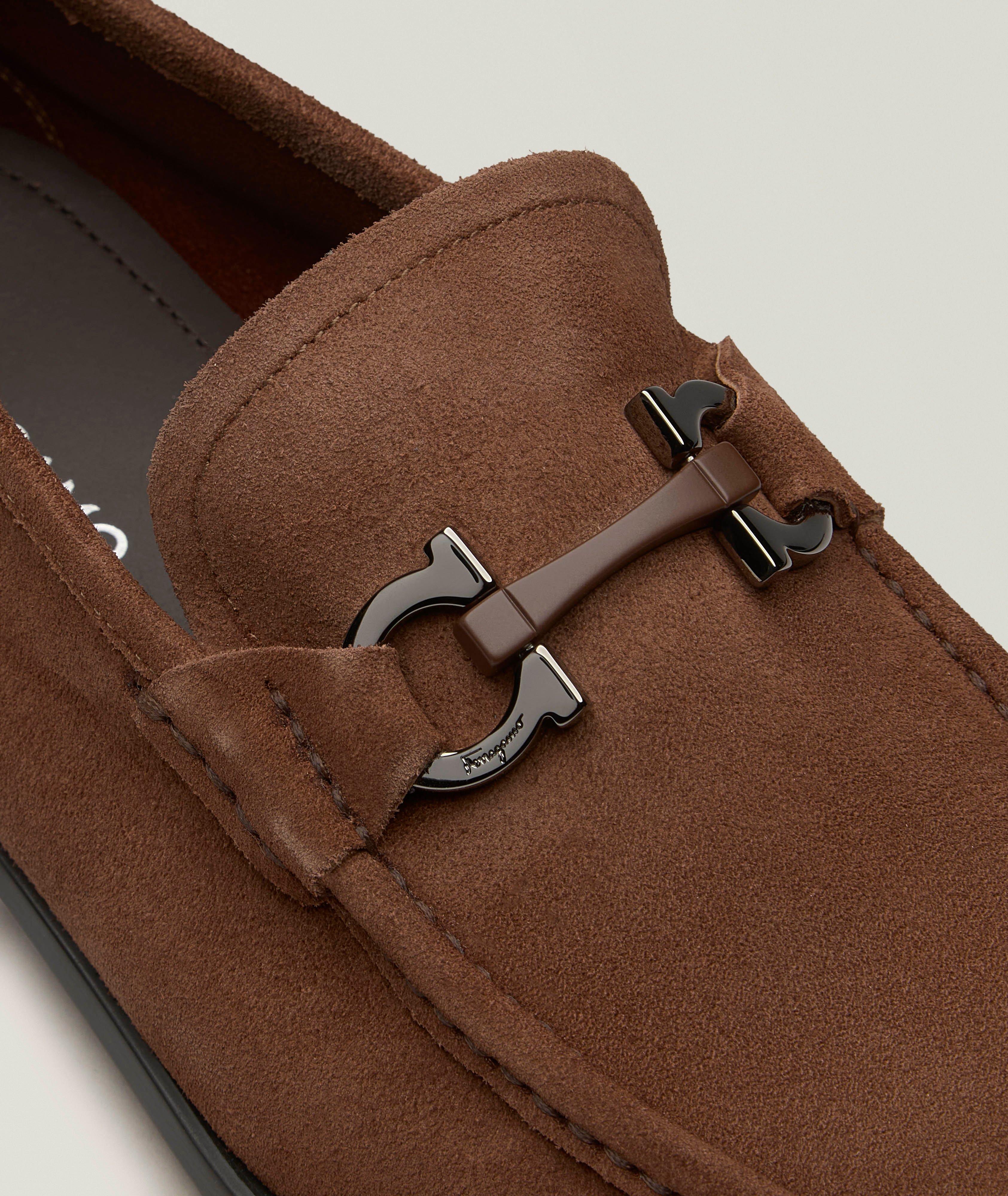 Grandioso Double Gancini Suede Loafers image 2