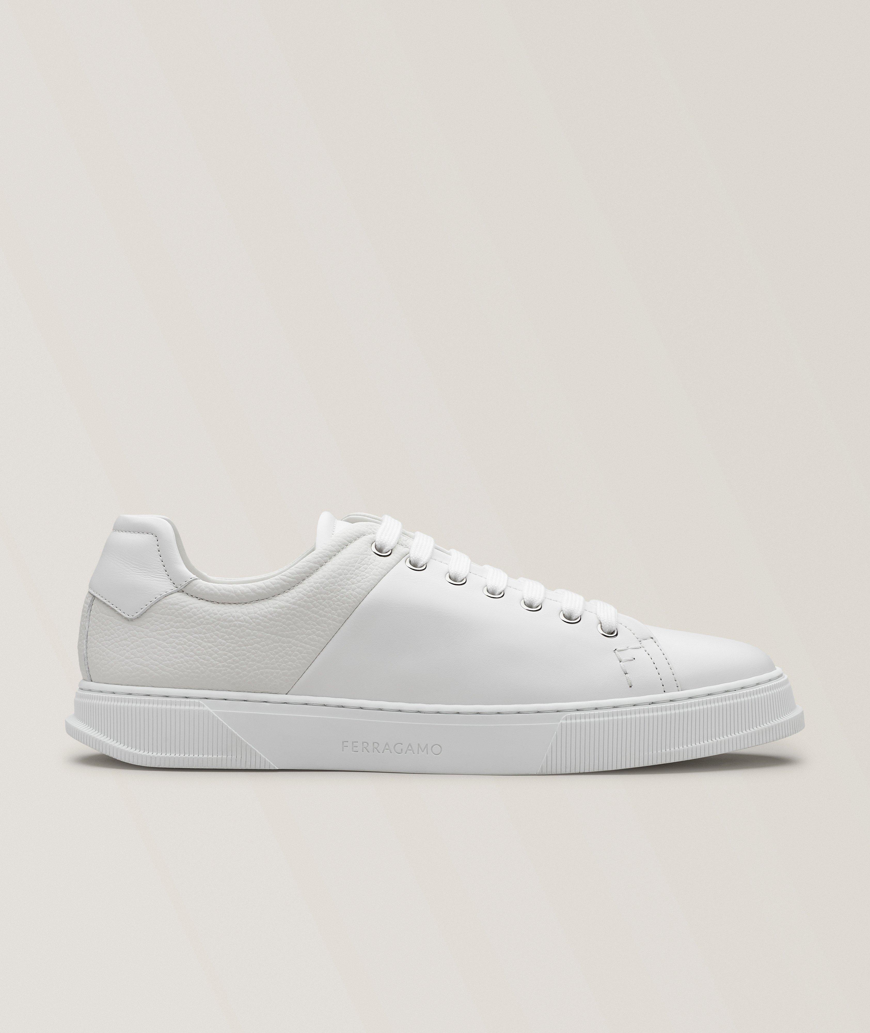 Ferragamo Chaussures sport basses en cuir Clayton