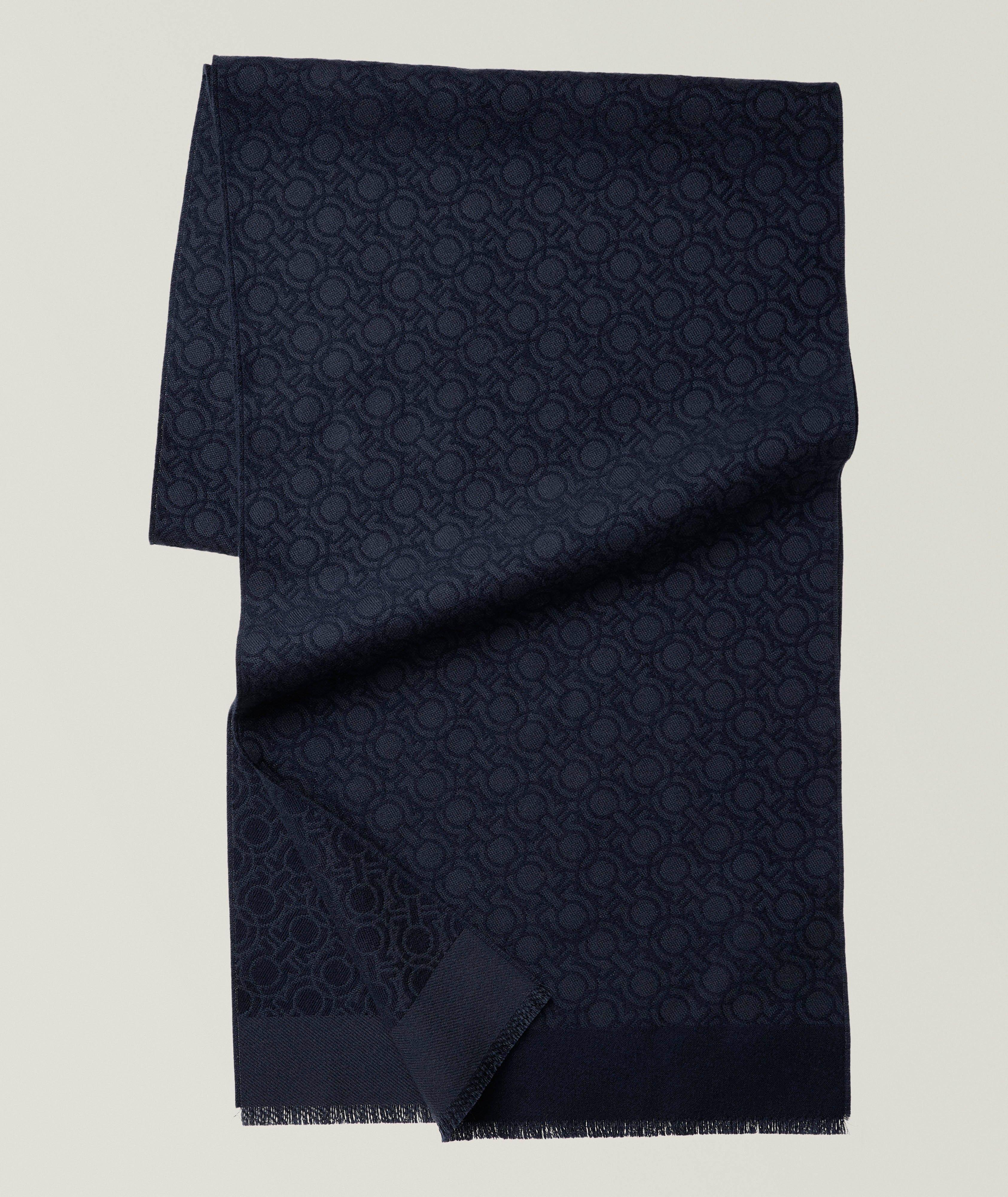 Virgin Wool Gancini Logo Scarf image 0
