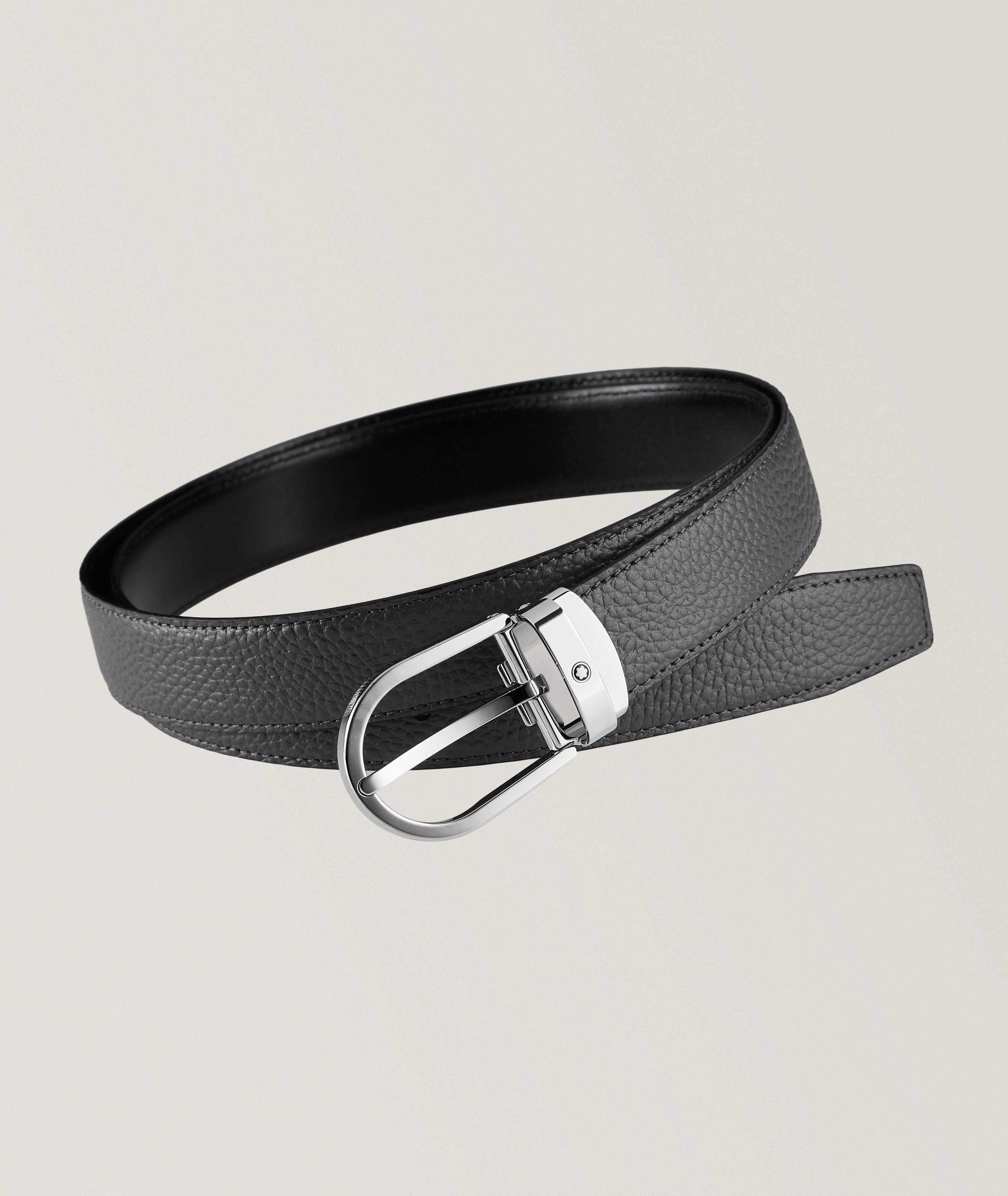 Reversible Leather Horseshoe Belt image 0