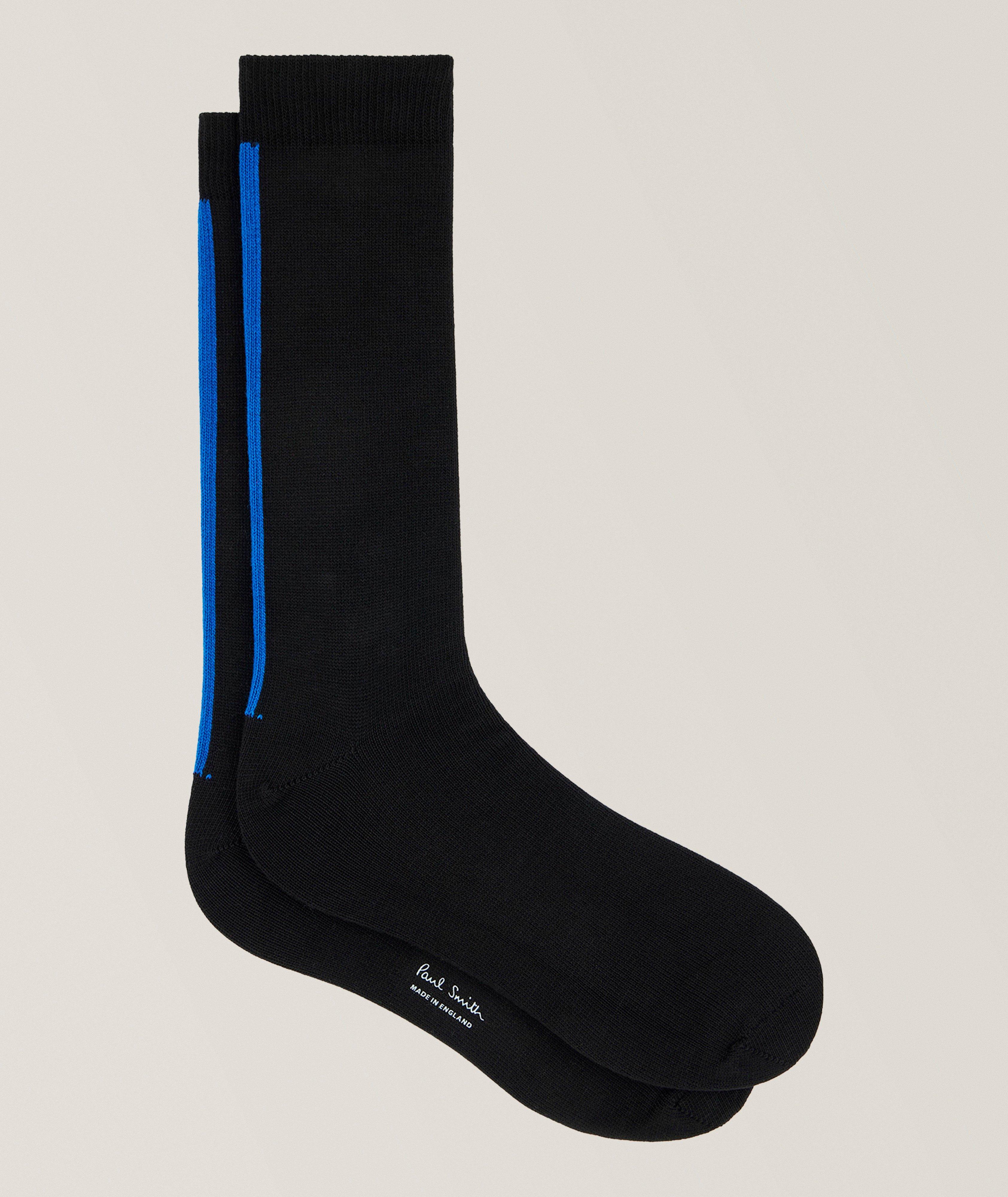 Paul Smith Contrast Stripe Stretch-Cotton Socks