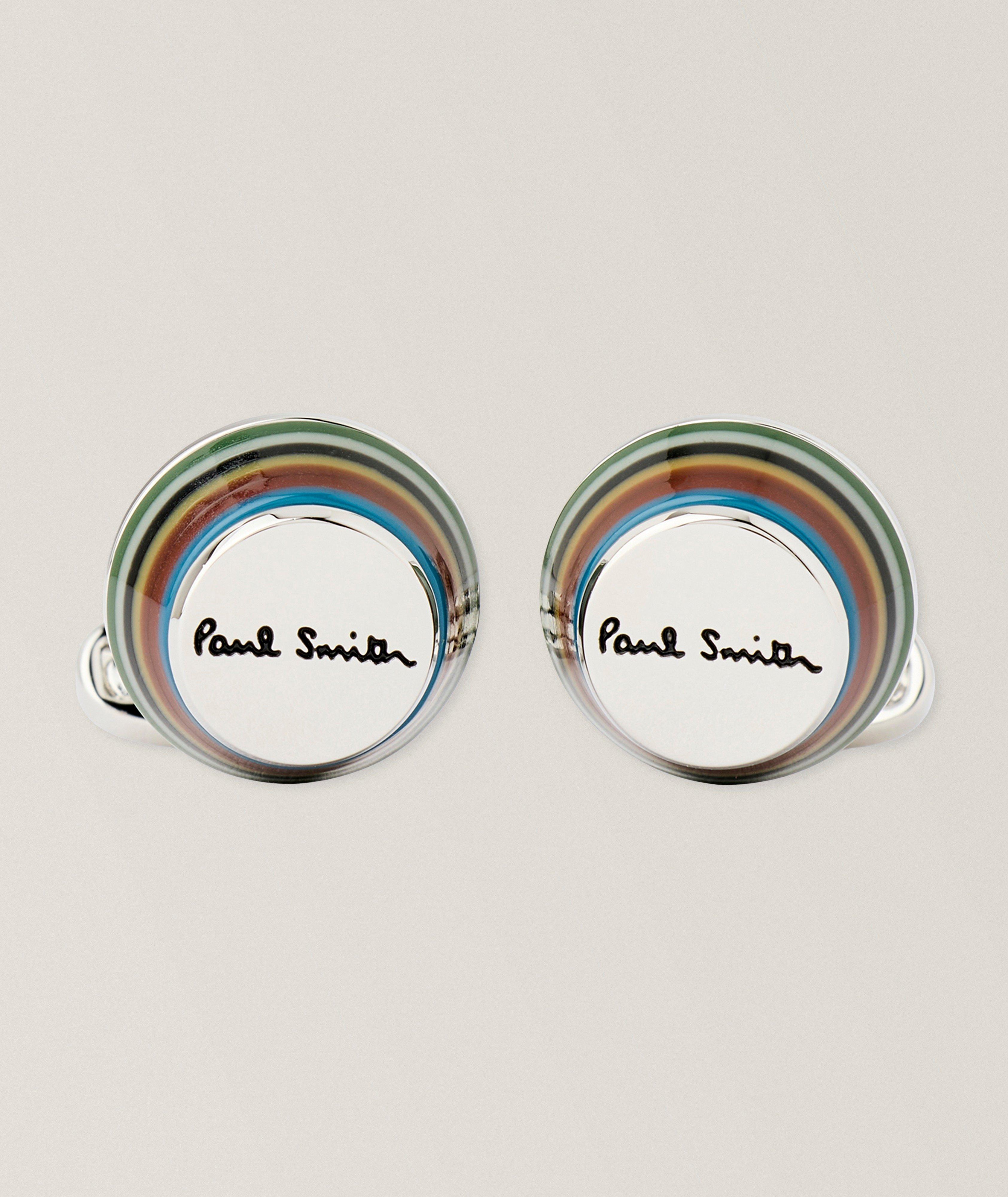 Paul Smith Boutons de manchette coniques rayé emblématique