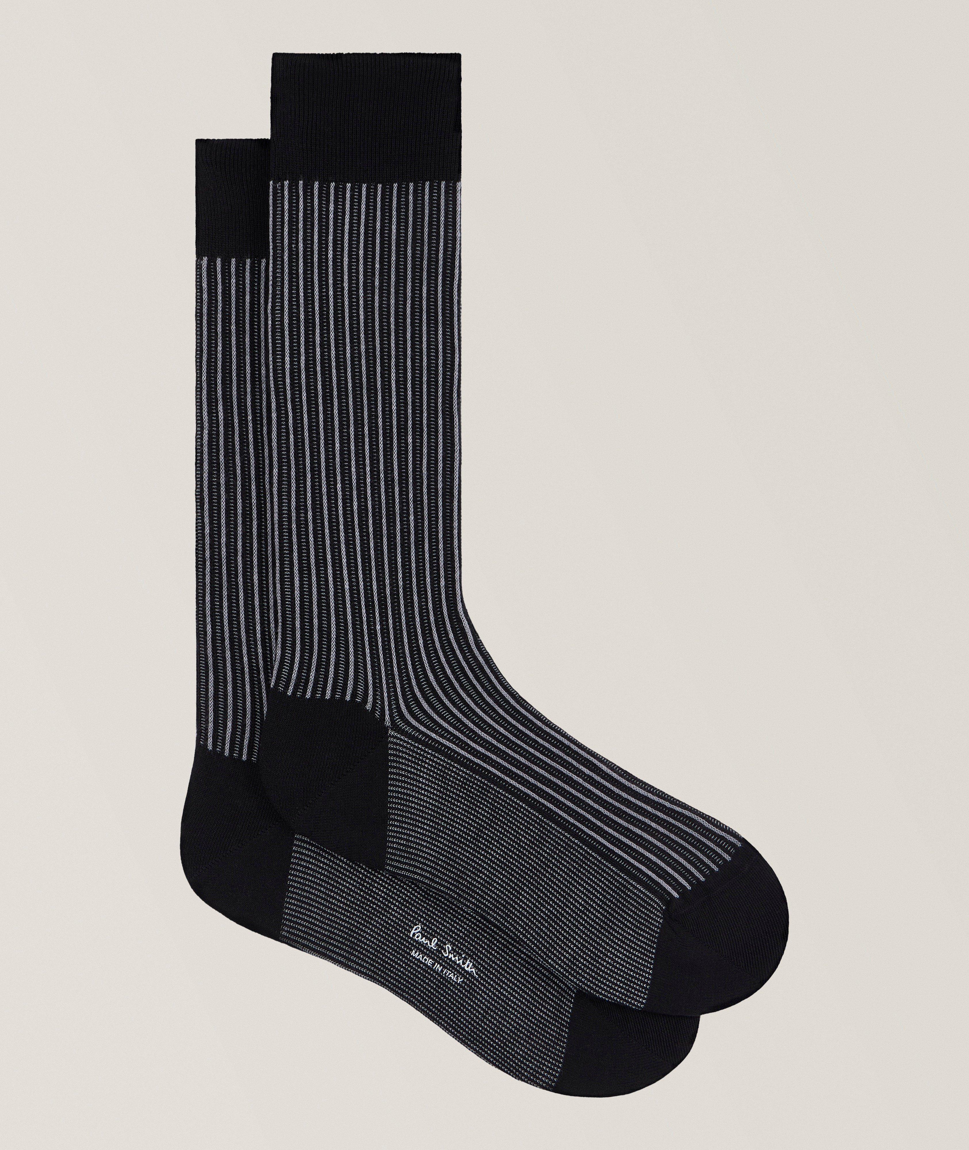 Paul Smith Lenny Stripe Stretch-Cotton Socks