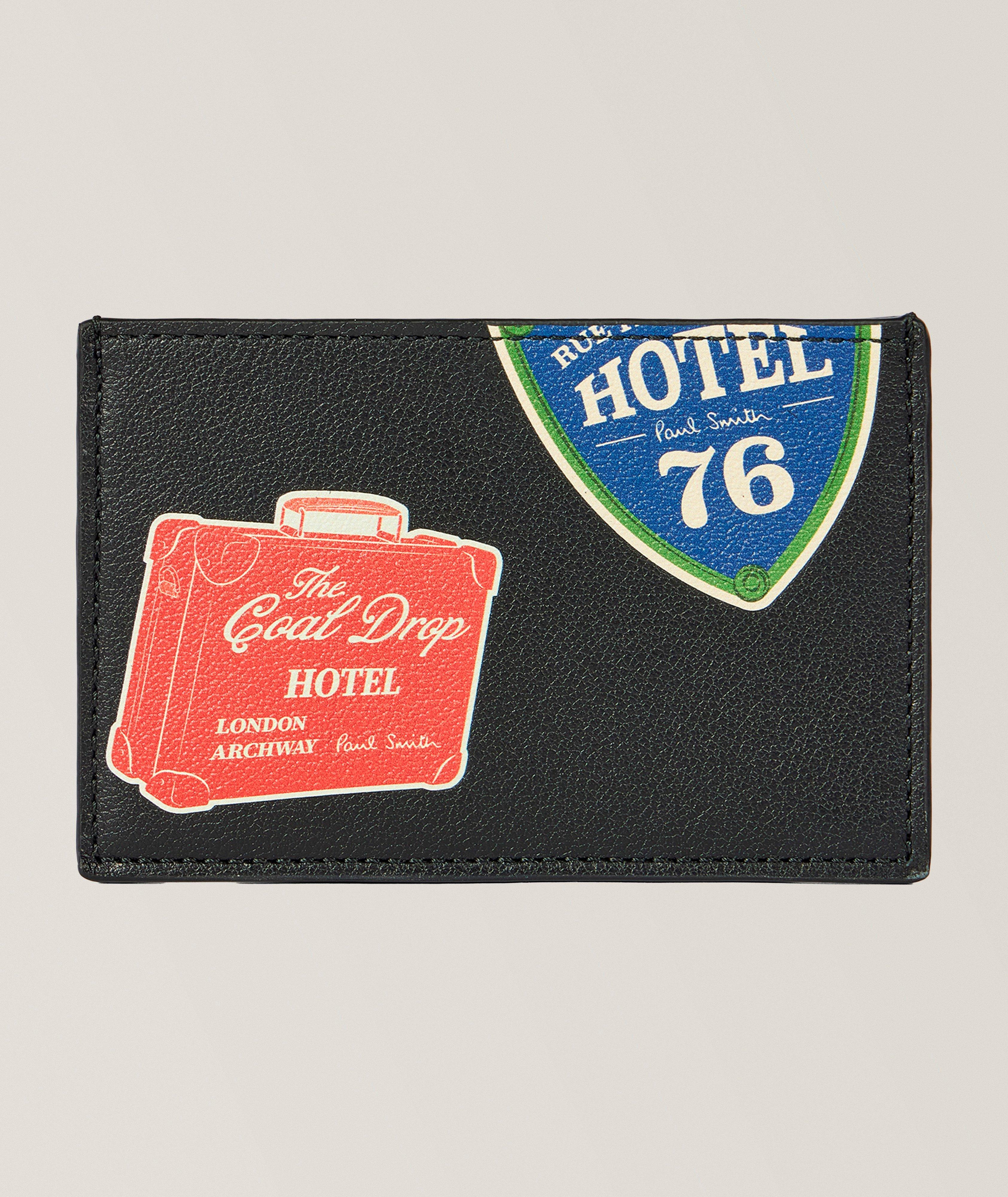 Hotel Stickers Leather Cardholder  image 1