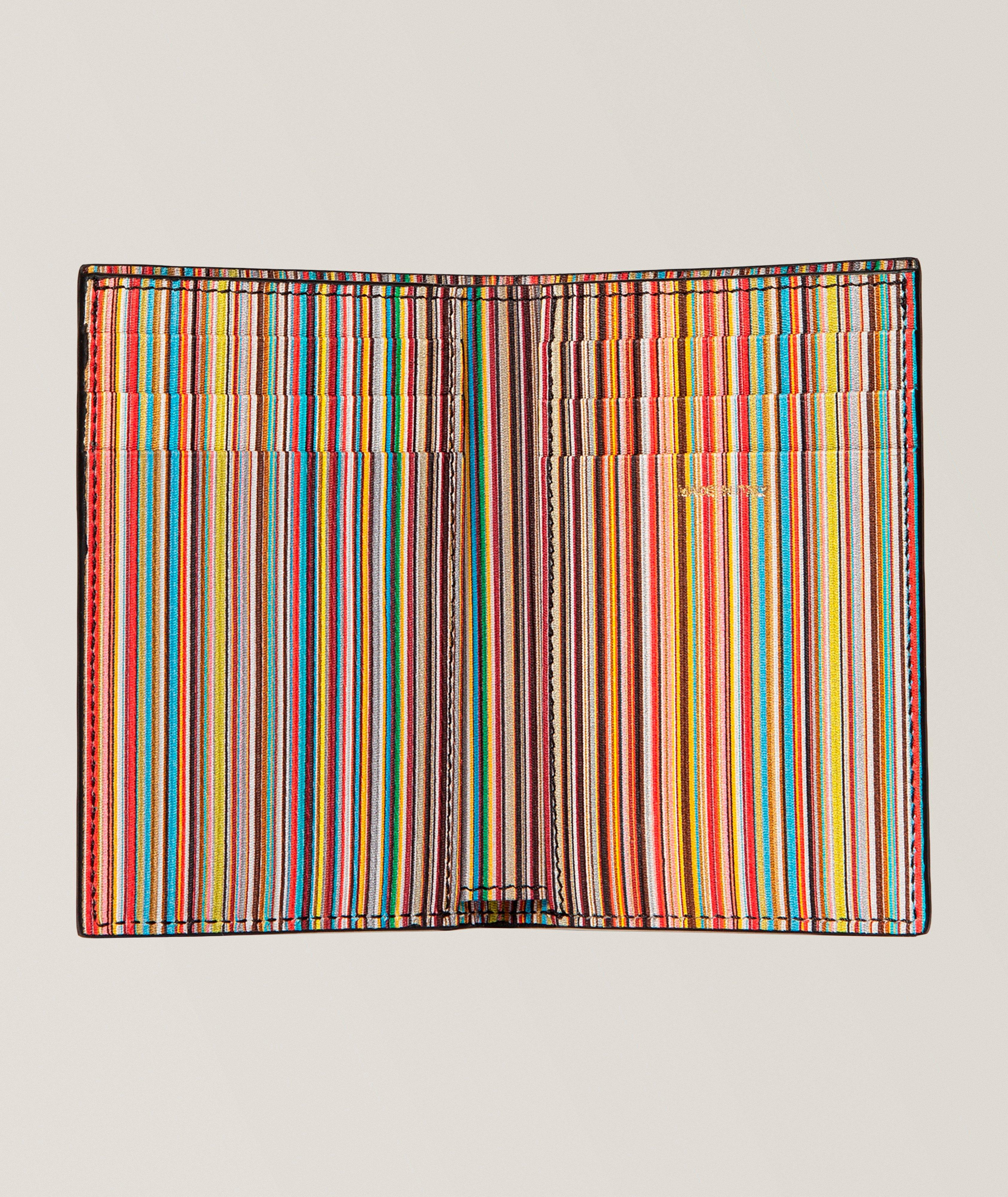 Leather Stripe Interior Bifold Wallet image 1