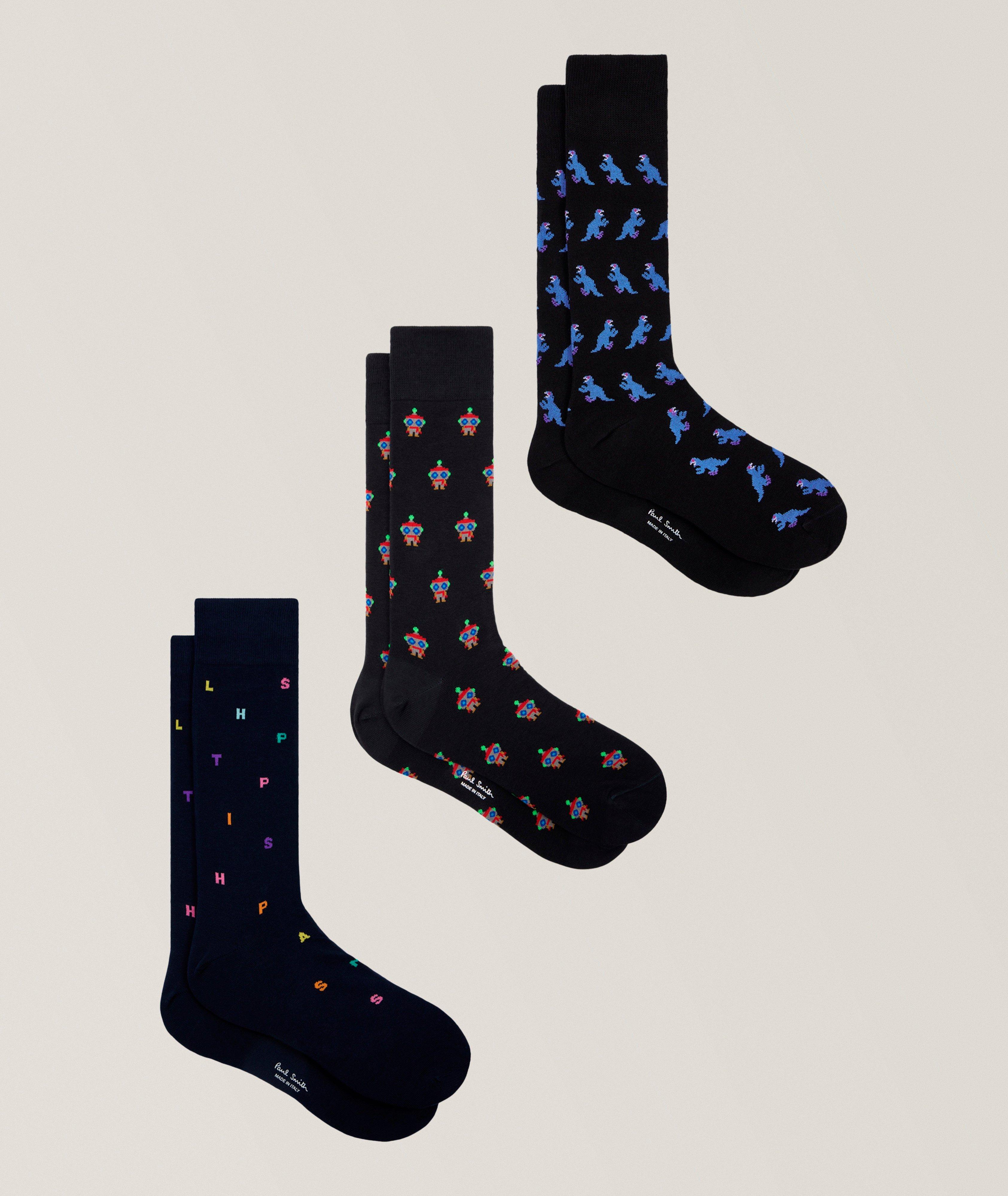 Multi-Print Socks 3-Pack Cracker Set image 0