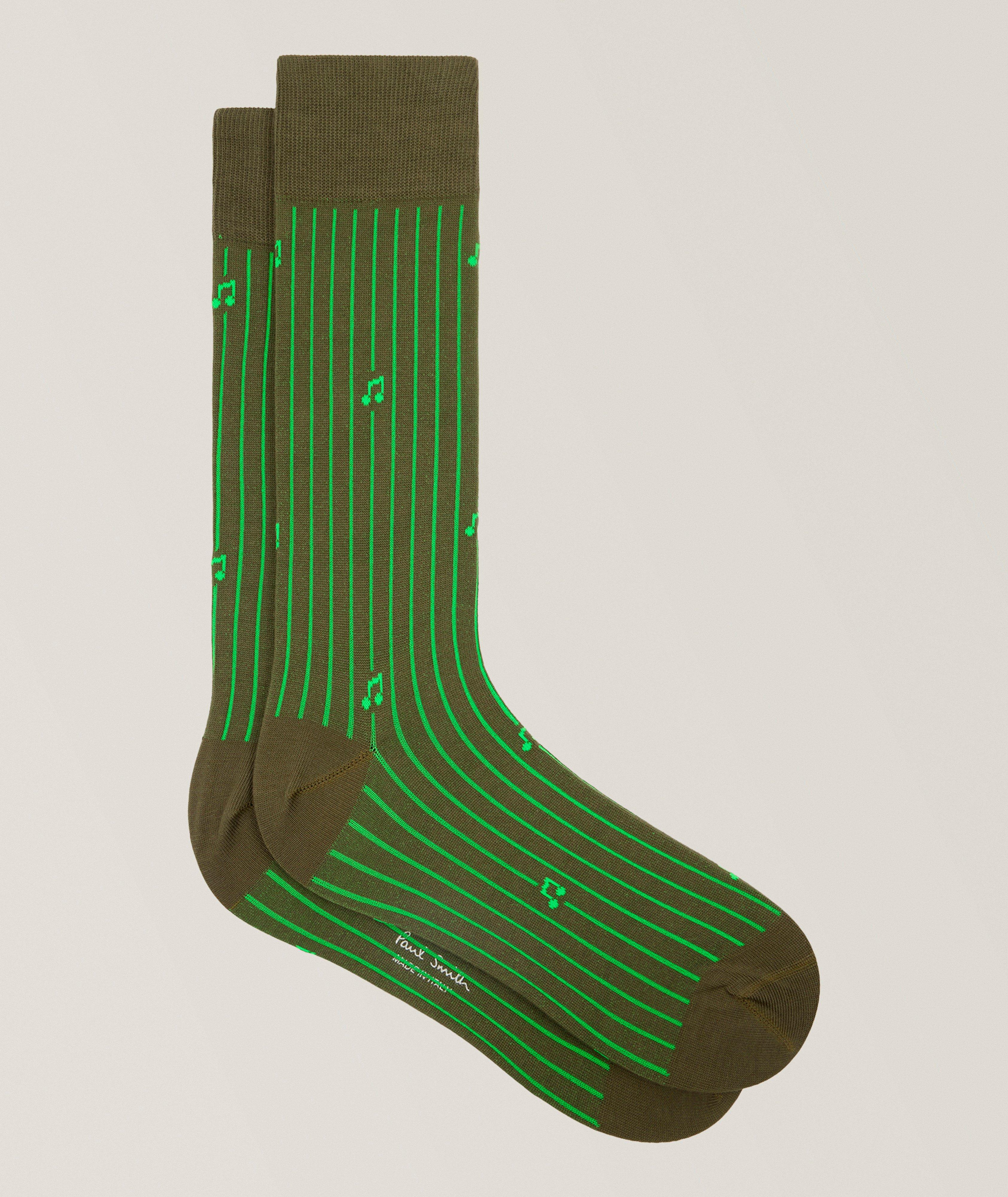 Paul Smith Othello Music Notes-Print Socks 