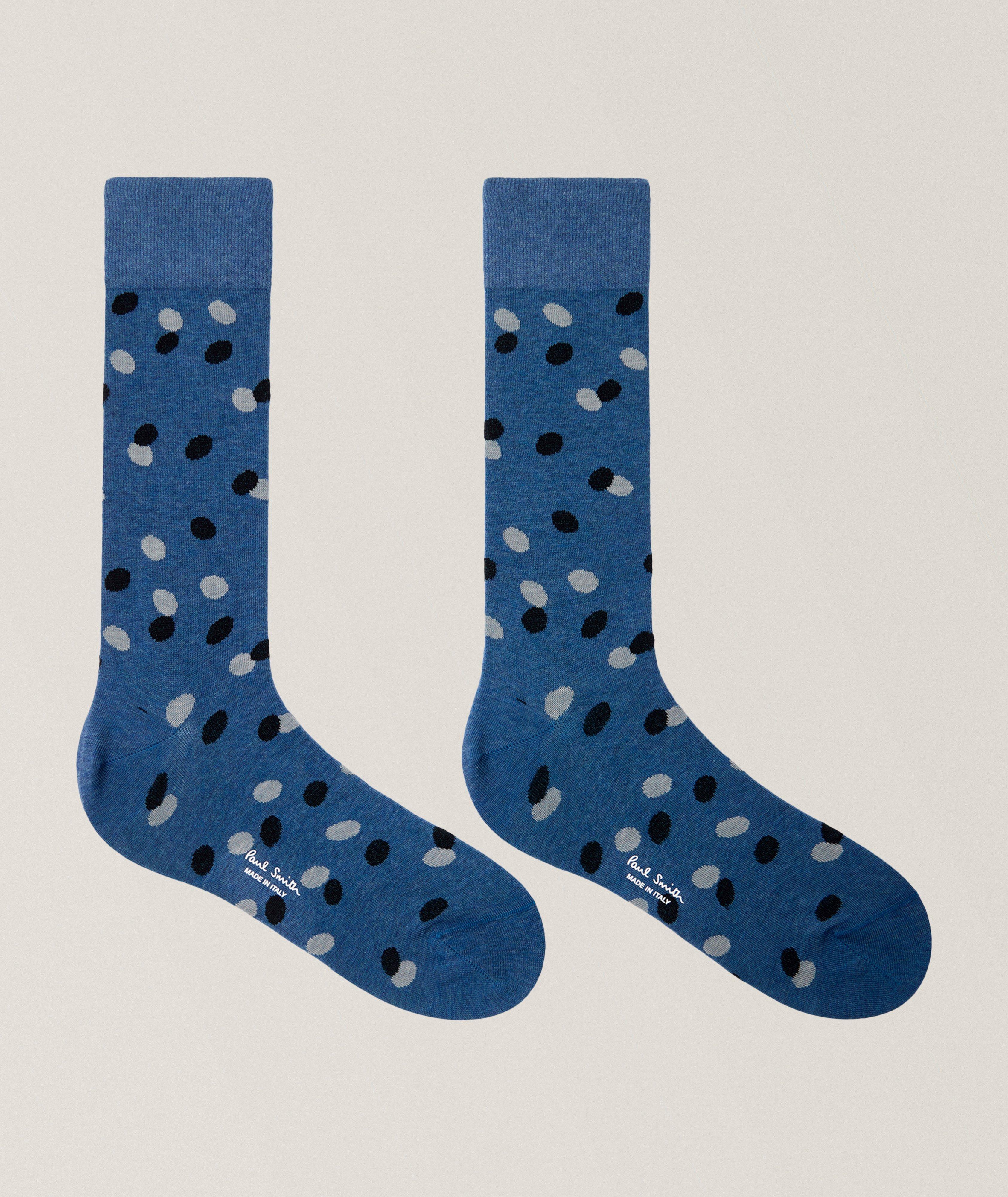Shadow Polka Spot Stretch-Cotton Socks image 1