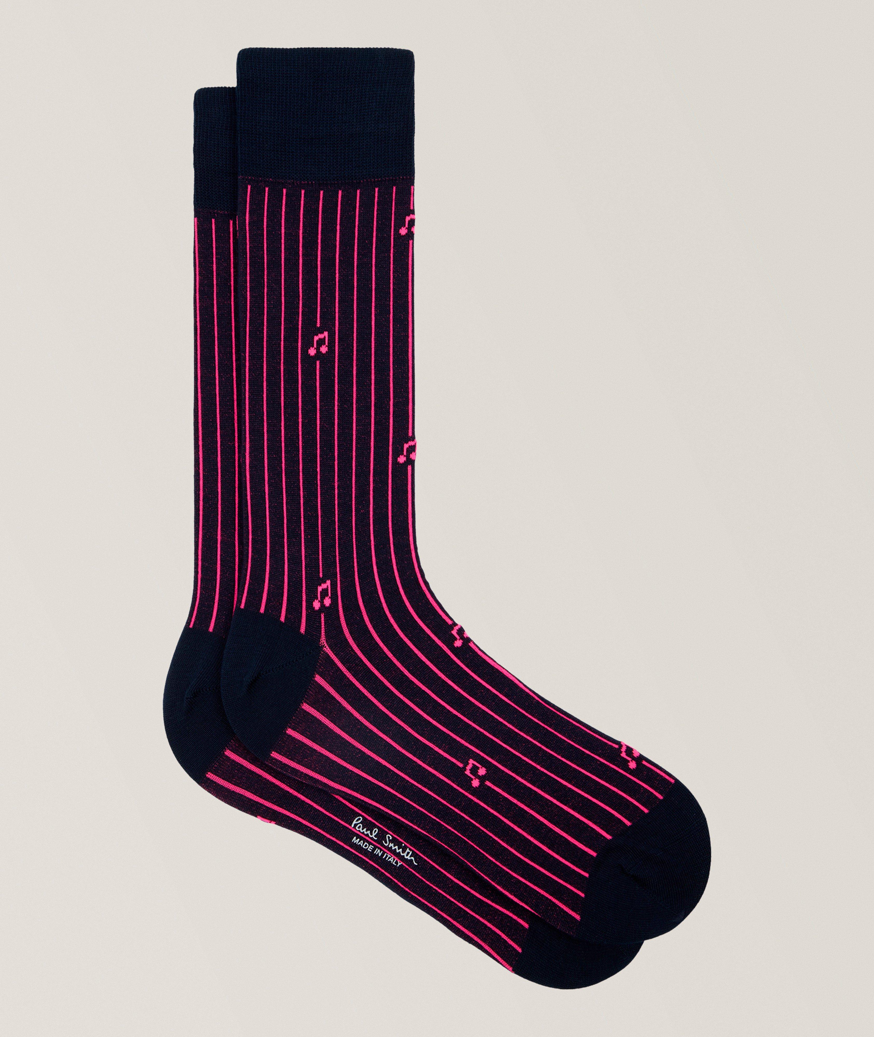 Paul Smith Othello Music Notes-Print Socks 