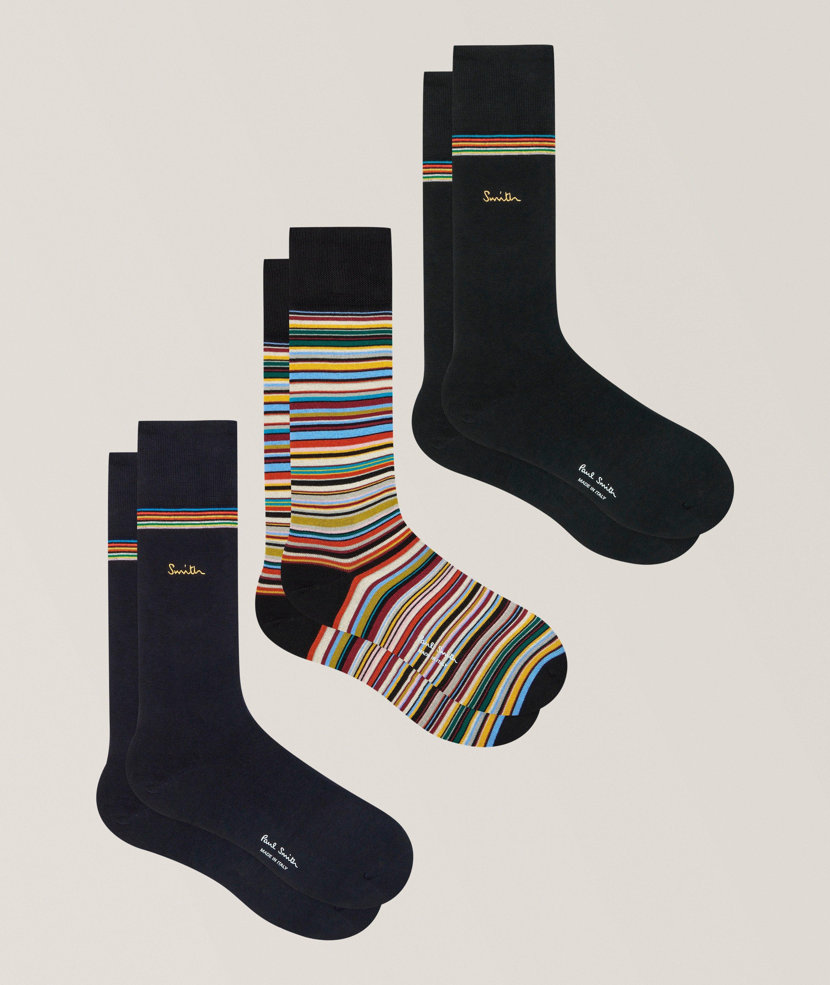 Paul Smith Three-Pack Signature Striped Socks