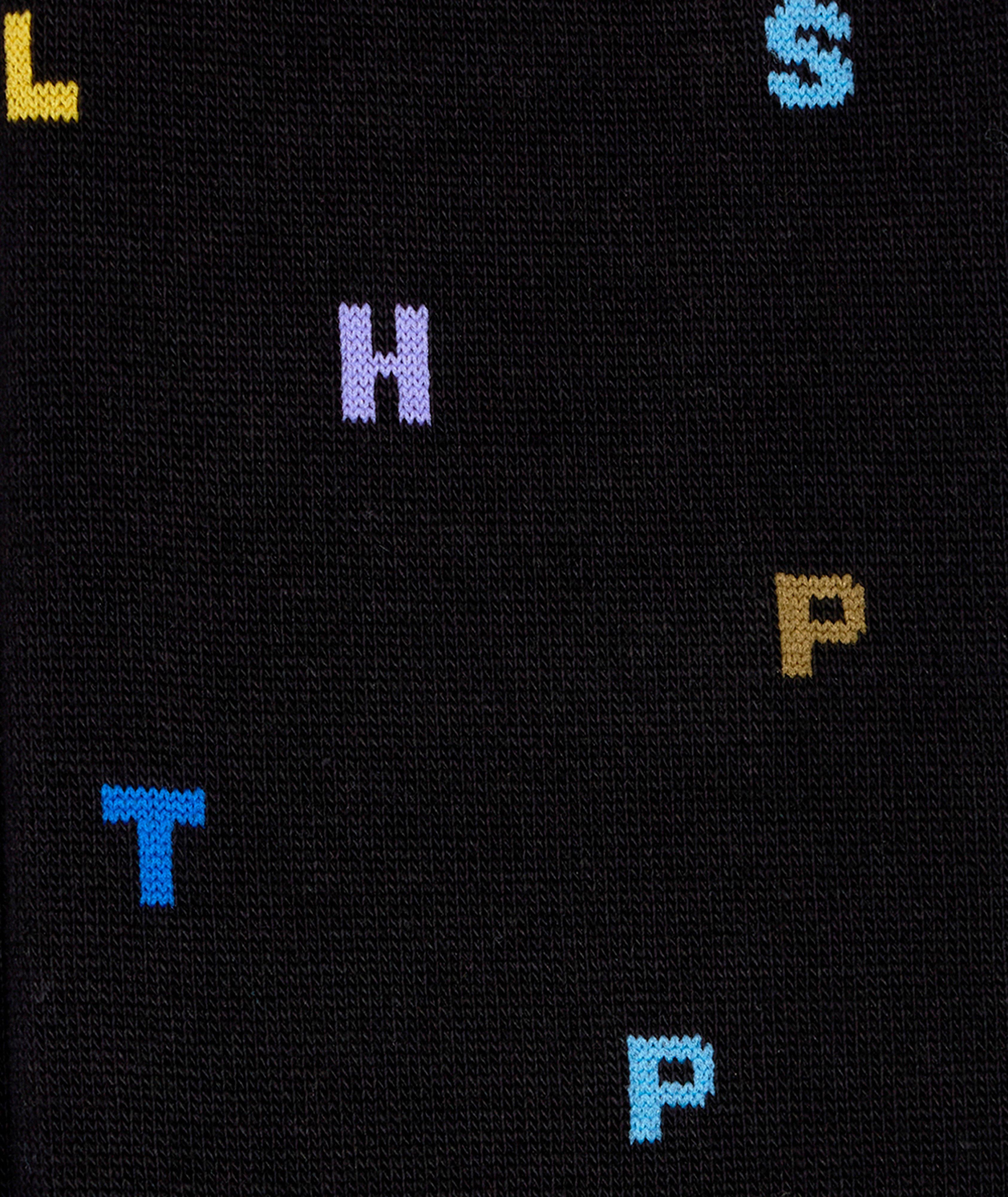 Keanu Stamp Stretch-Cotton Socks image 2