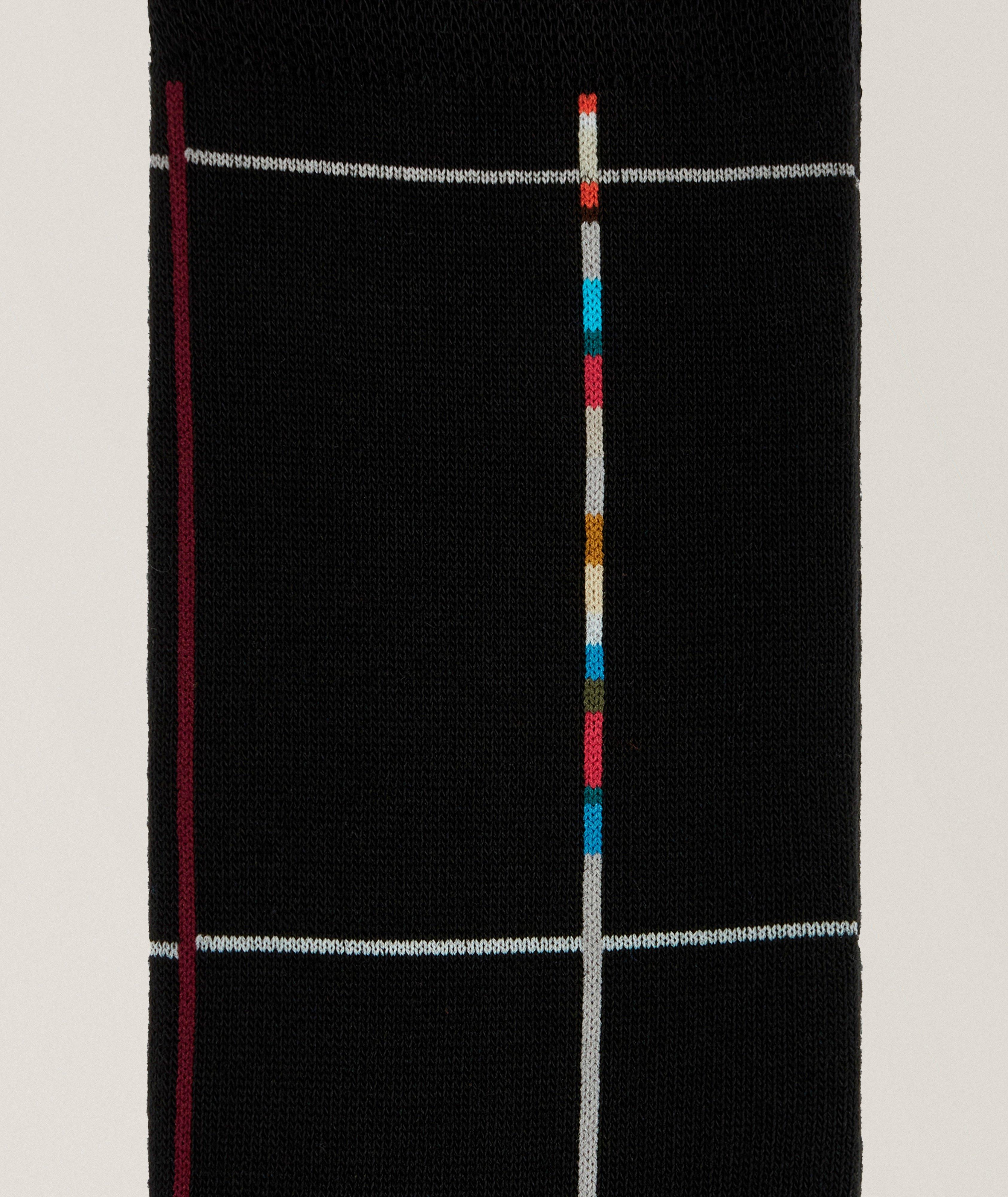 Signature Check Stretch-Cotton Socks image 2