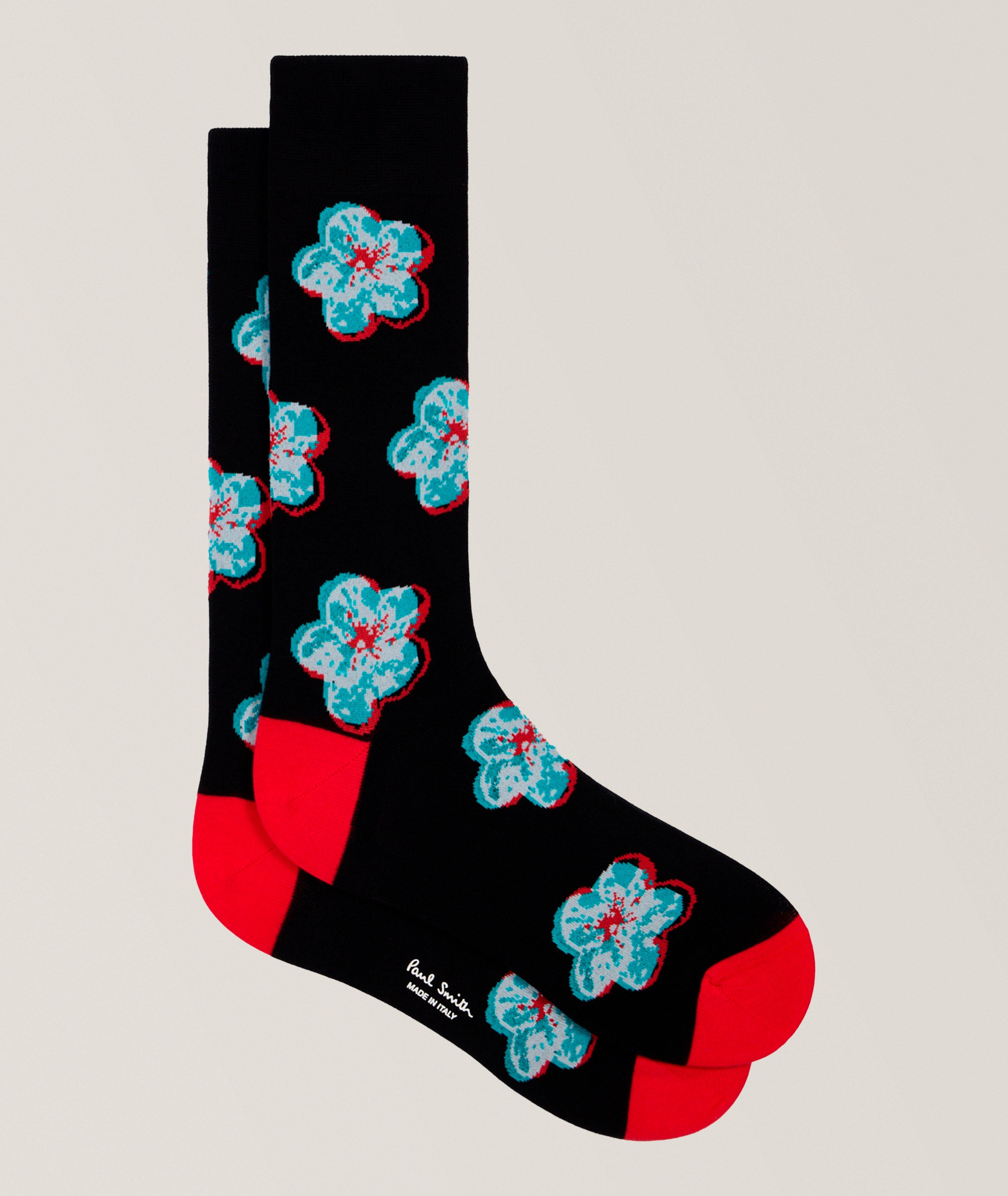 Paul Smith Zine Floral-Print Socks