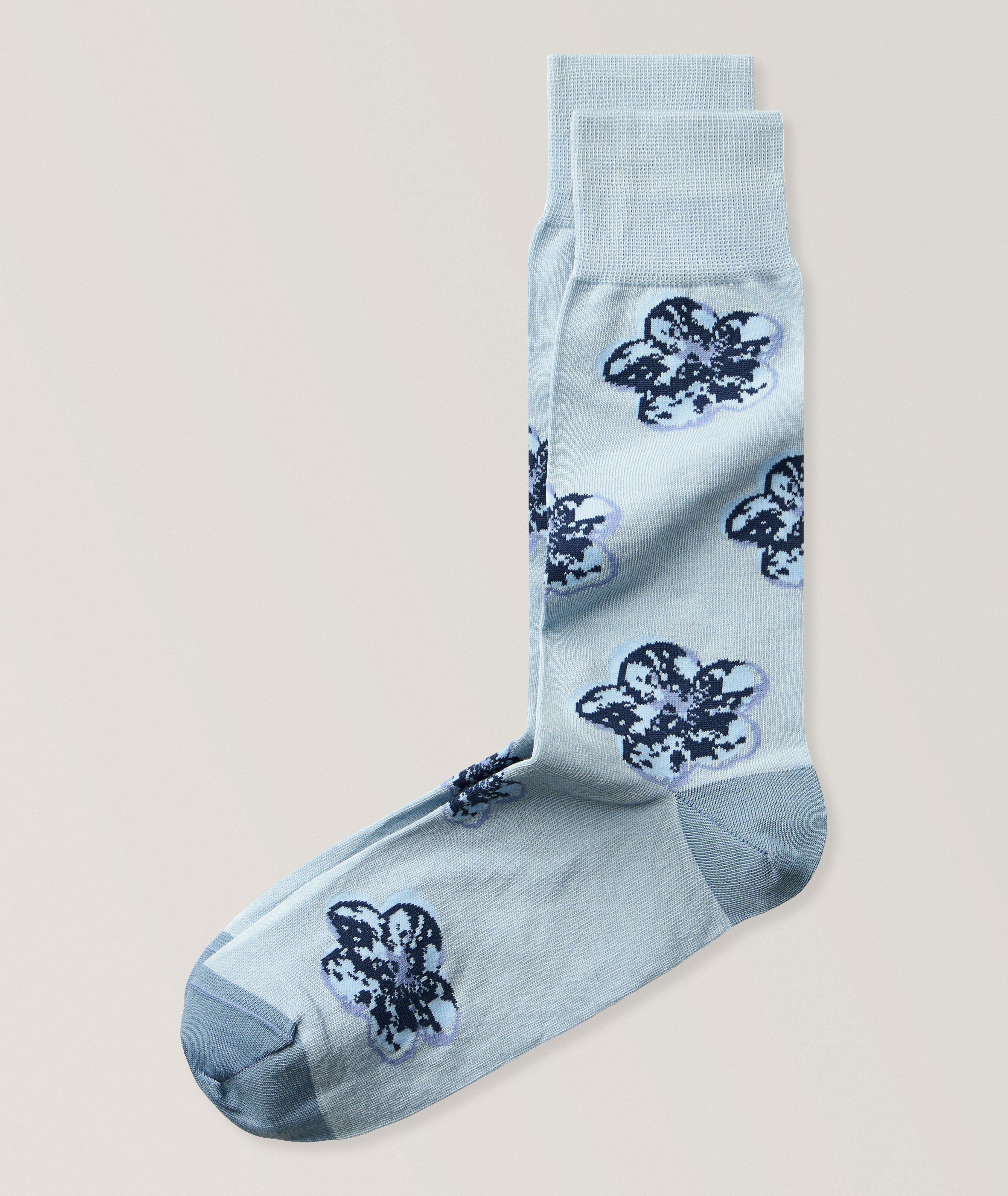Paul Smith Zine Floral-Print Socks