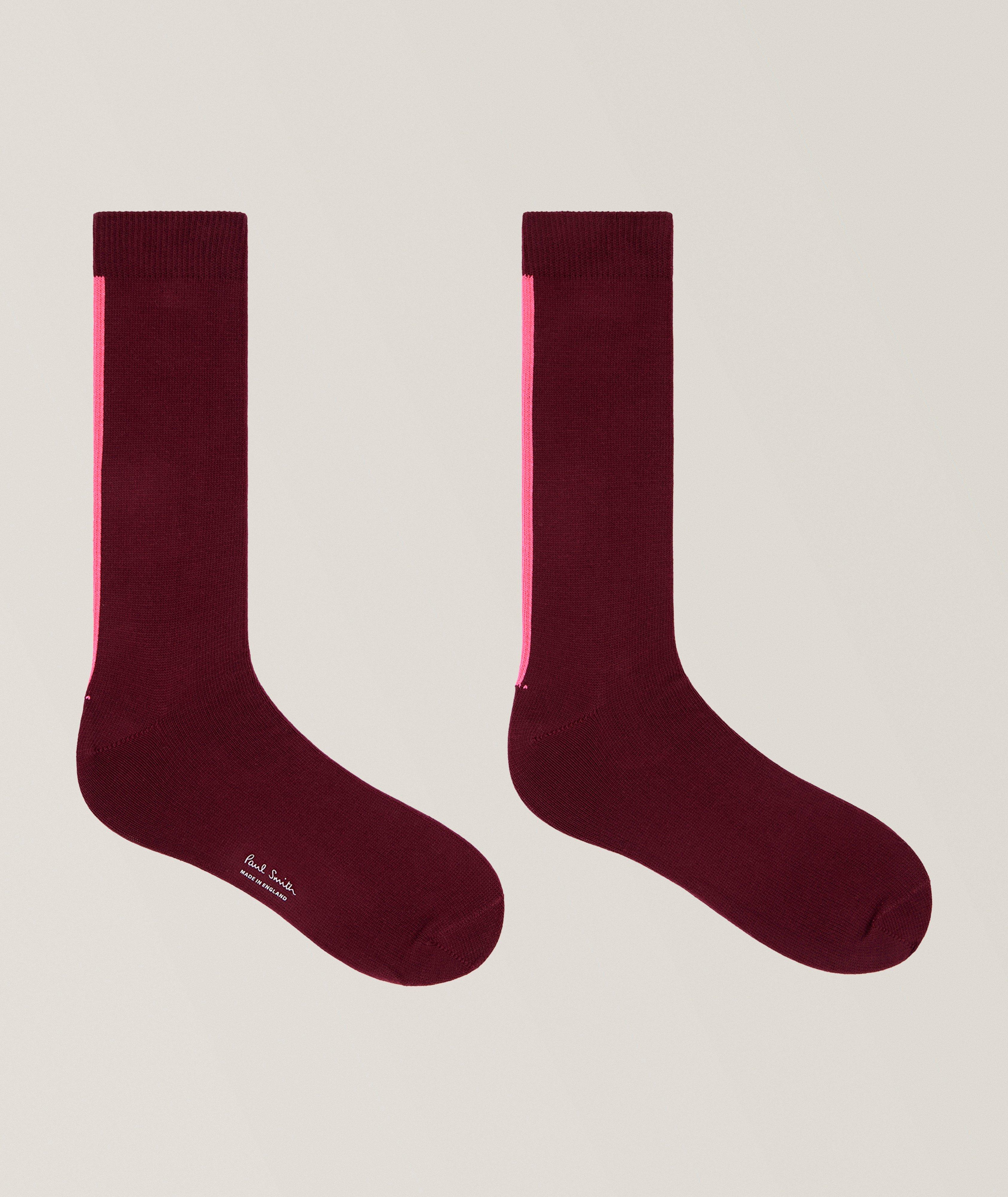 Contrast Stripe Stretch-Cotton Socks image 1