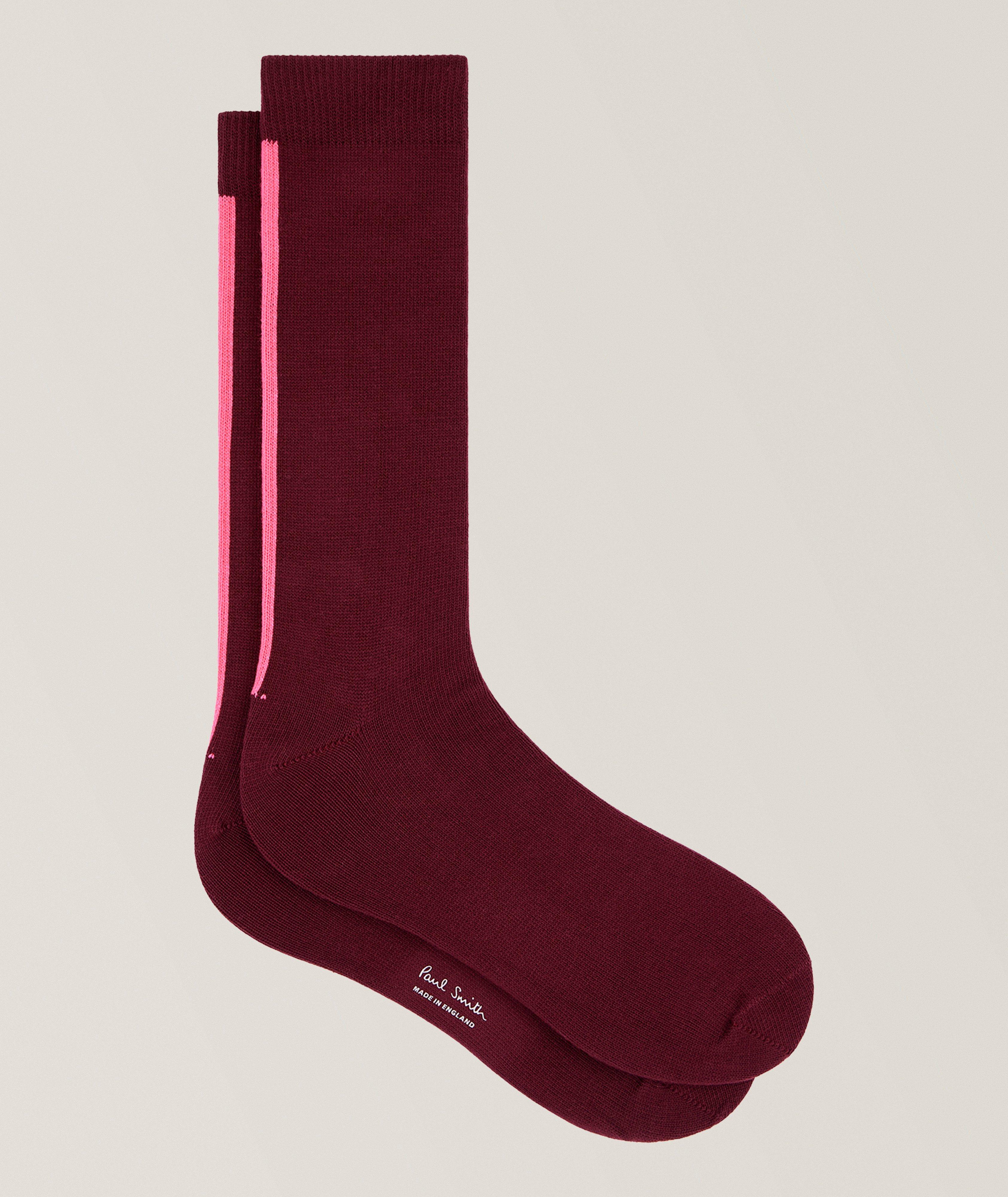 Contrast Stripe Stretch-Cotton Socks image 0